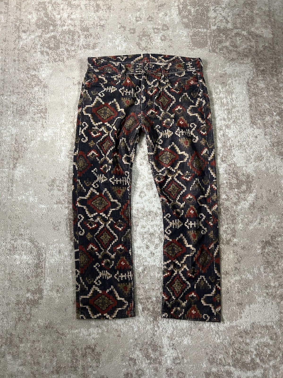 Kapital Kapital Aztec Corduroy Pants | Grailed