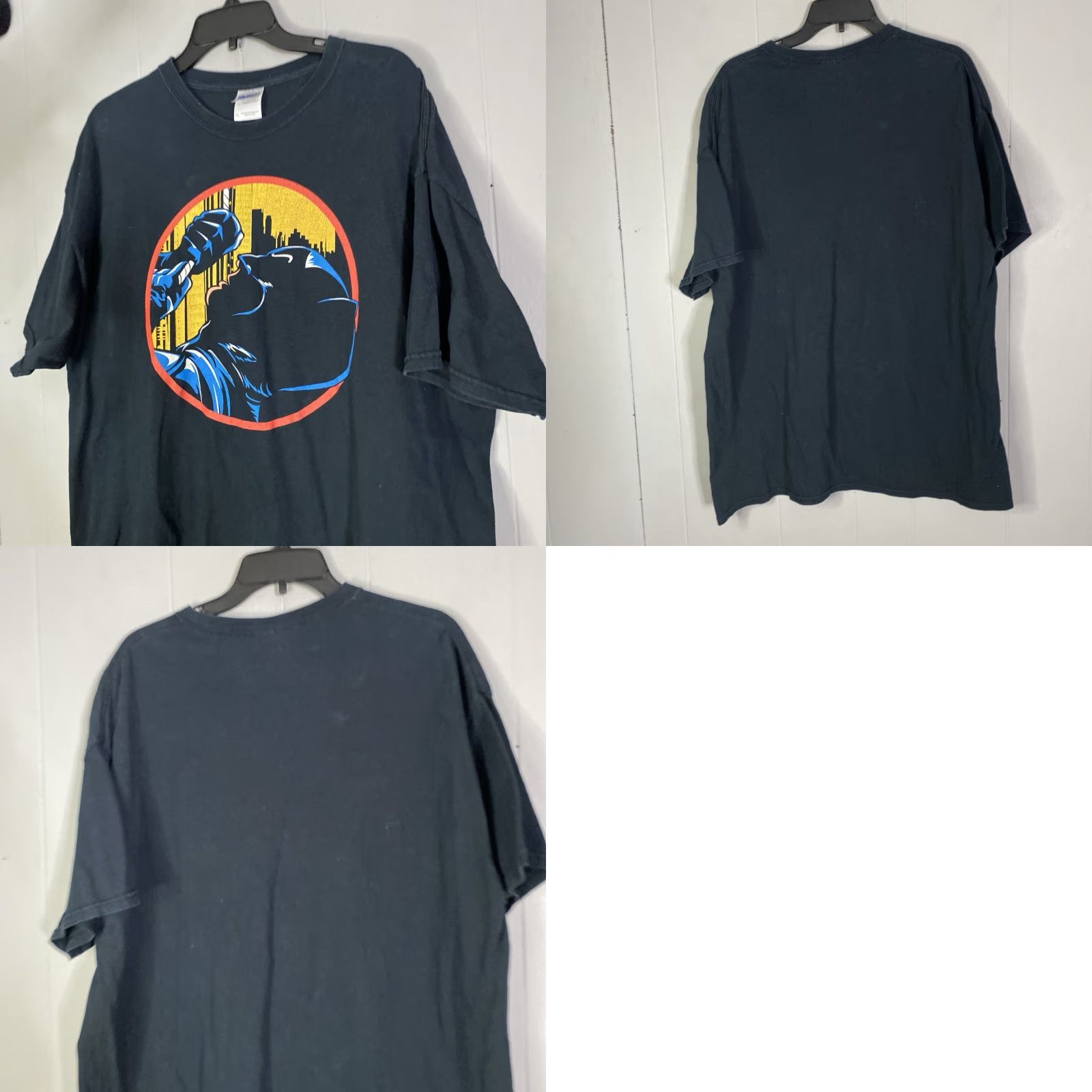 Gildan VINTAGE Batman Movie Promo T Shirt XL TG Y2K 23x31 Men Black Short Sleeve Gildan Big & Tall XLT Size US XL / EU 56 / 4 - 9 Thumbnail