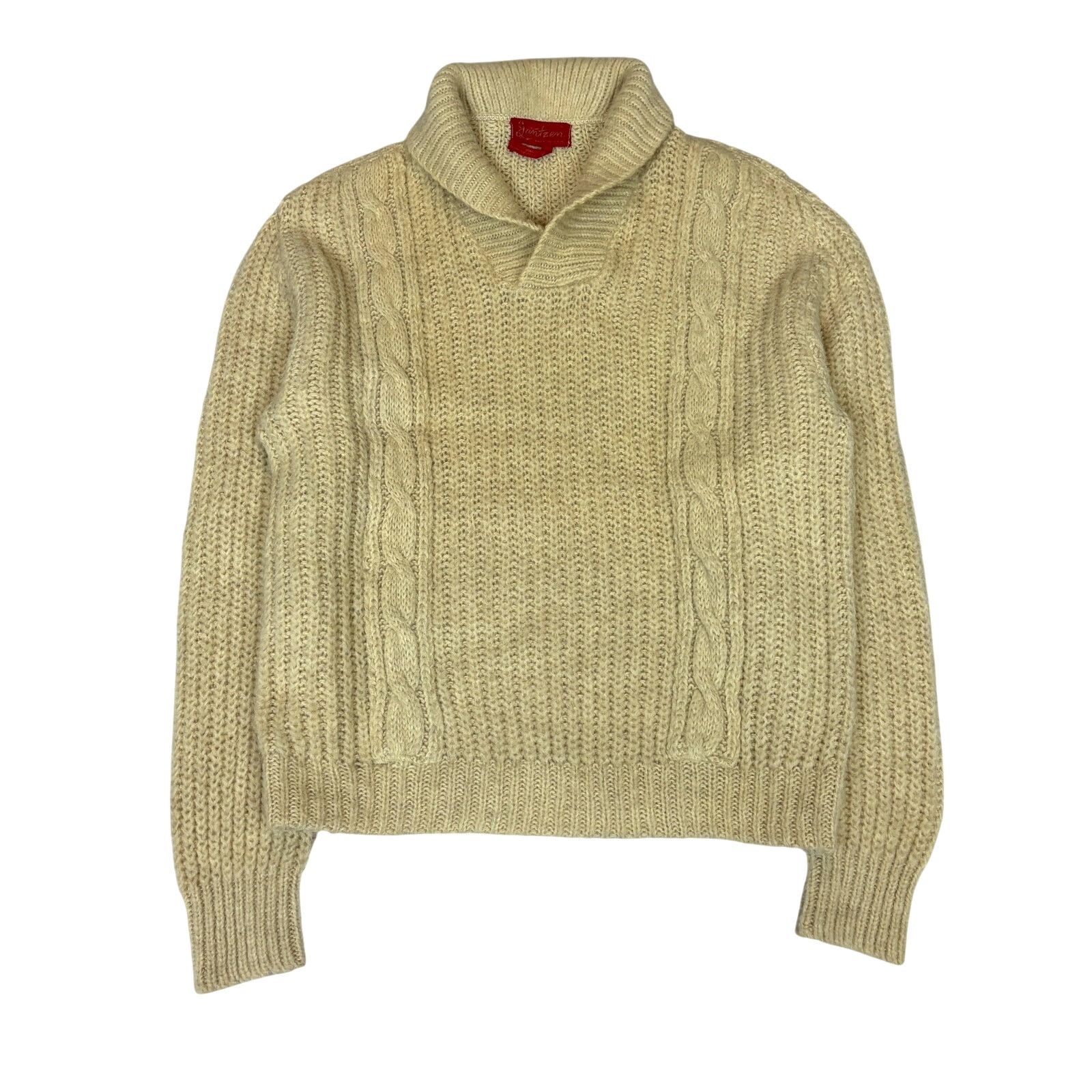 Jantzen Vintage 50s Jantzen Mohair Wool Blend Cableknit Shawl Collar Size US L / EU 52-54 / 3 - 1 Thumbnail