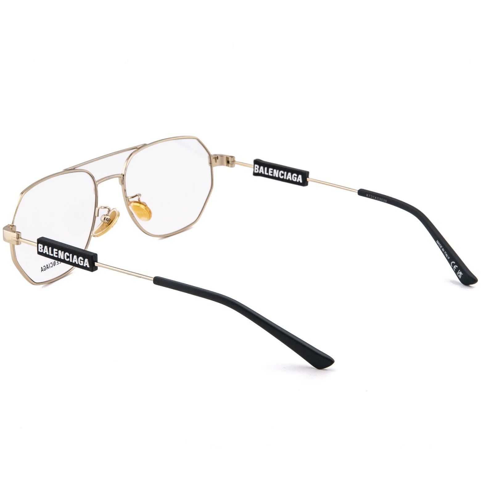 Balenciaga BALENCIAGA TAG 0117 Gold Unisex Aviator Eyeglass BB0117O 003 Size ONE SIZE - 3 Thumbnail