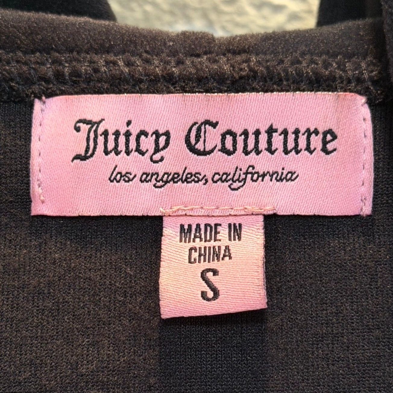 Juicy Couture Juicy Couture Hoodie Womens Small Black Classic Bling Track Velour Rhinestone Size S / US 4 / IT 40 - 3 Thumbnail