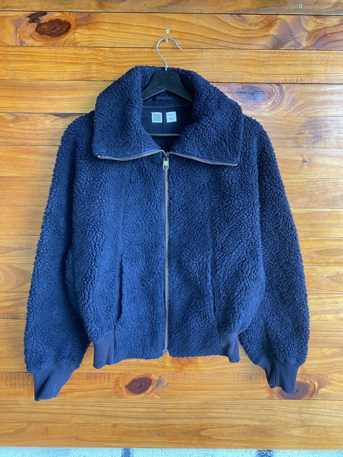 Uniqlo Uniqlo U Navy Fleece Zip Jacket Modern Minimalist Streetwear Size US M / EU 48-50 / 2 - 3 Thumbnail