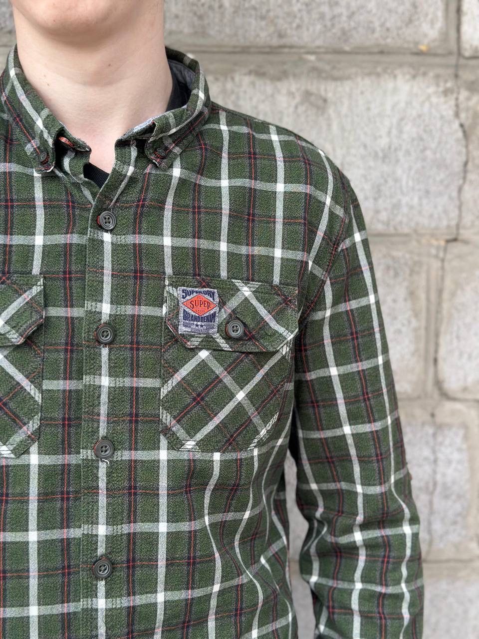 Flannel VTG Japan Style Checked Shirt Superdry Size M Man Green 00s Size US M / EU 48-50 / 2 - 3 Thumbnail