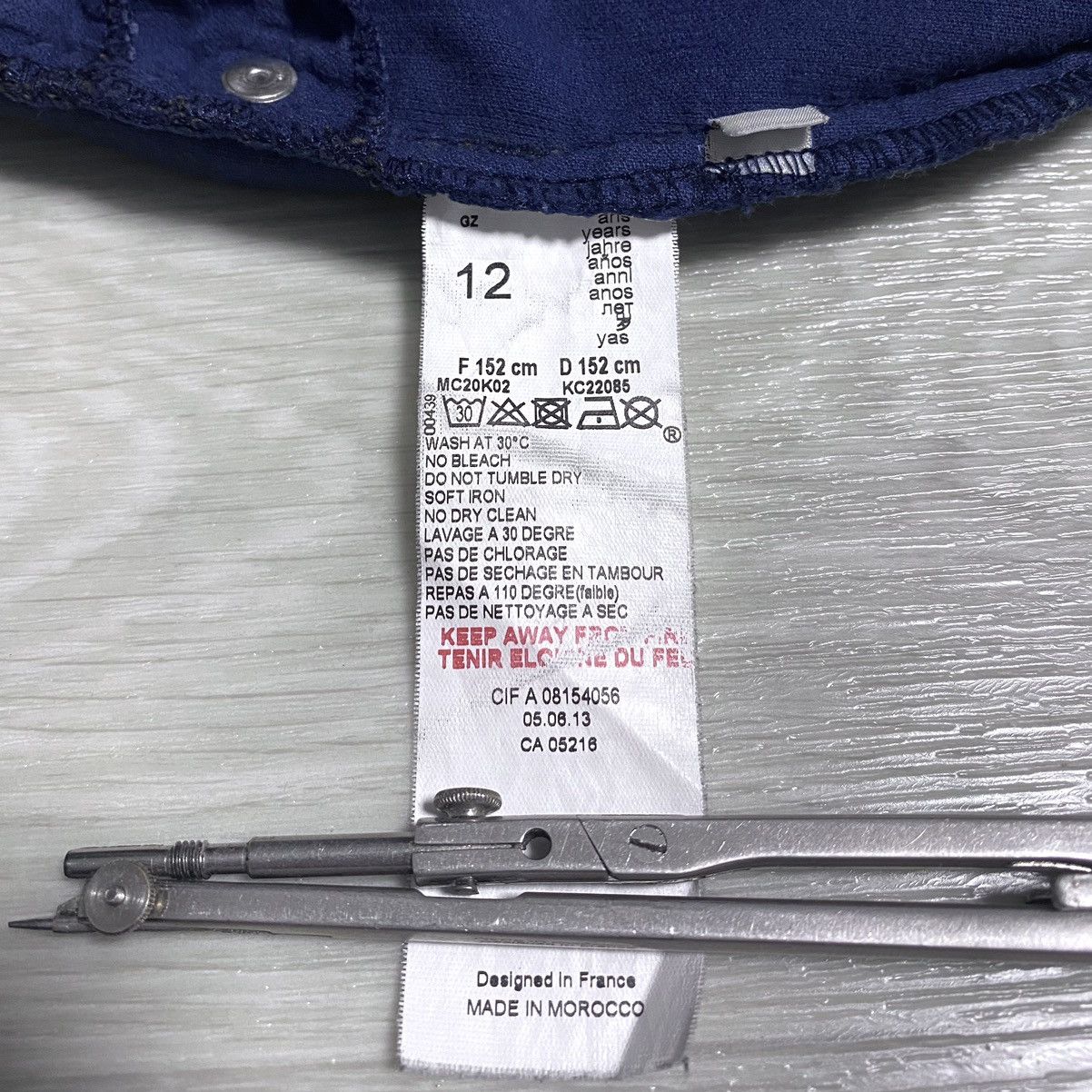 Kenzo Vintage Kenzo Teenager Blue Corduroy Pant Trouser Embroidery Size 24" / US 00 / IT 34 - 18 Thumbnail