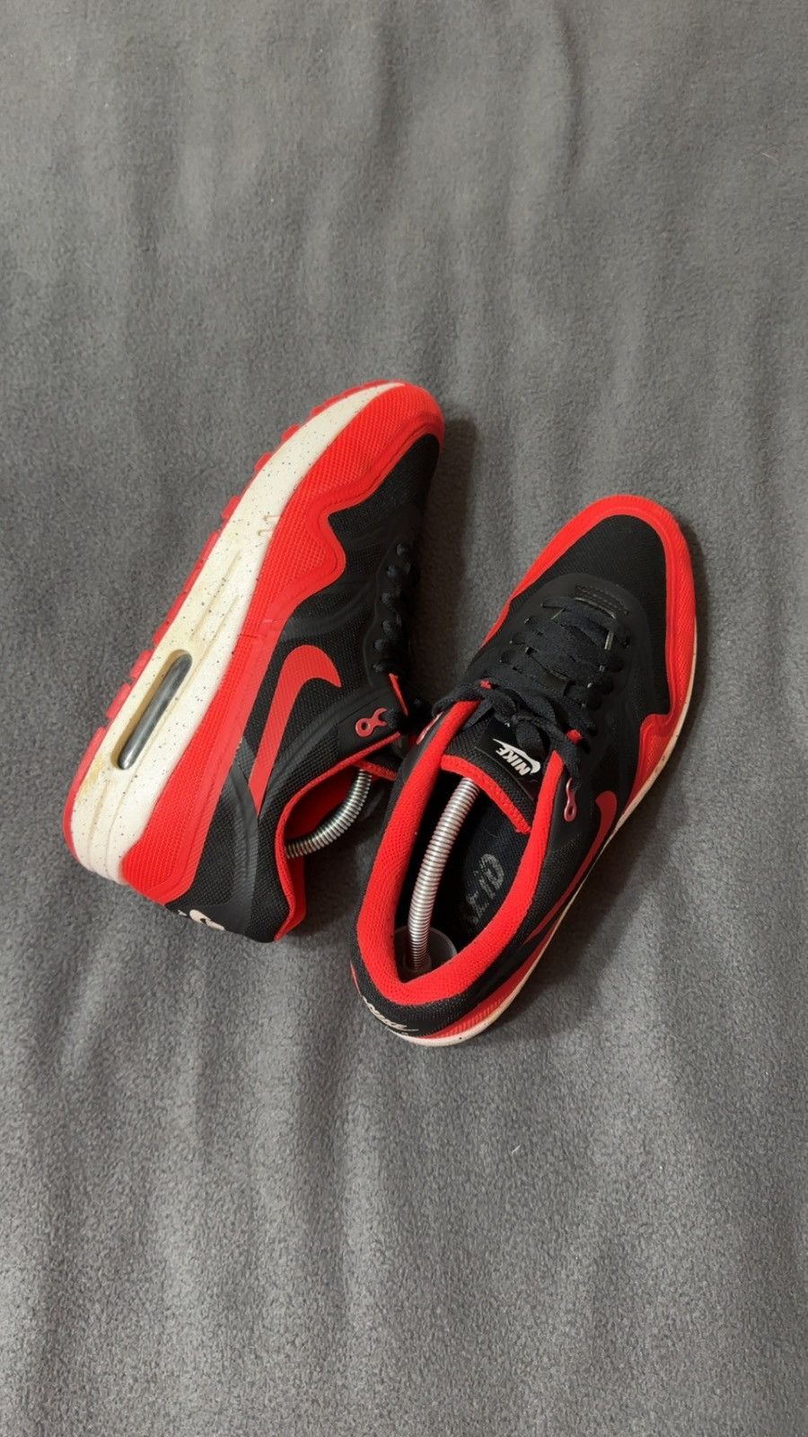 Nike Air Max 1 “Bred” NikeID Black/Red/Oreo Soles