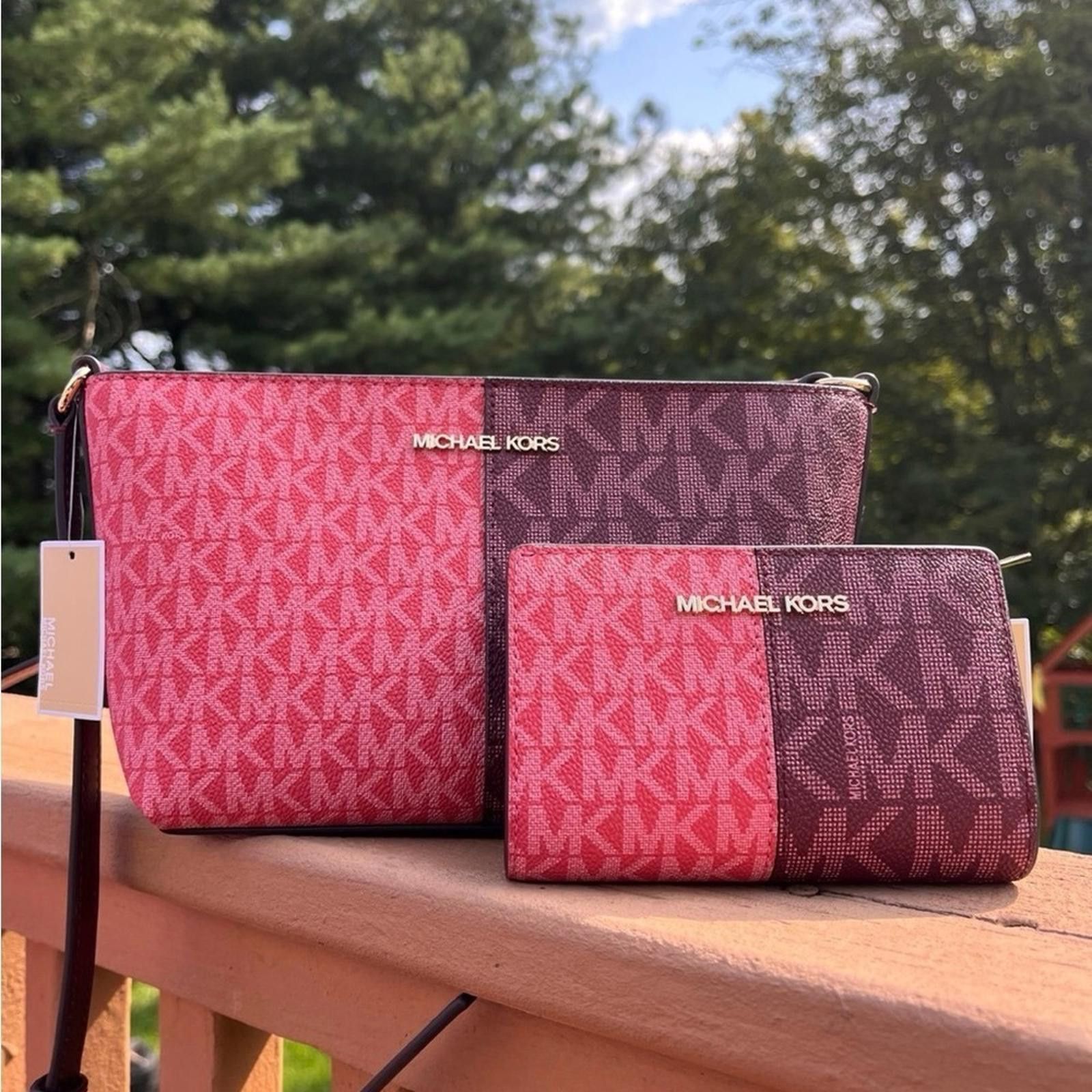 Michael Kors Michael Kors Oxblood Multi Crossbody And Wallet Set NWT Size ONE SIZE - 3 Thumbnail