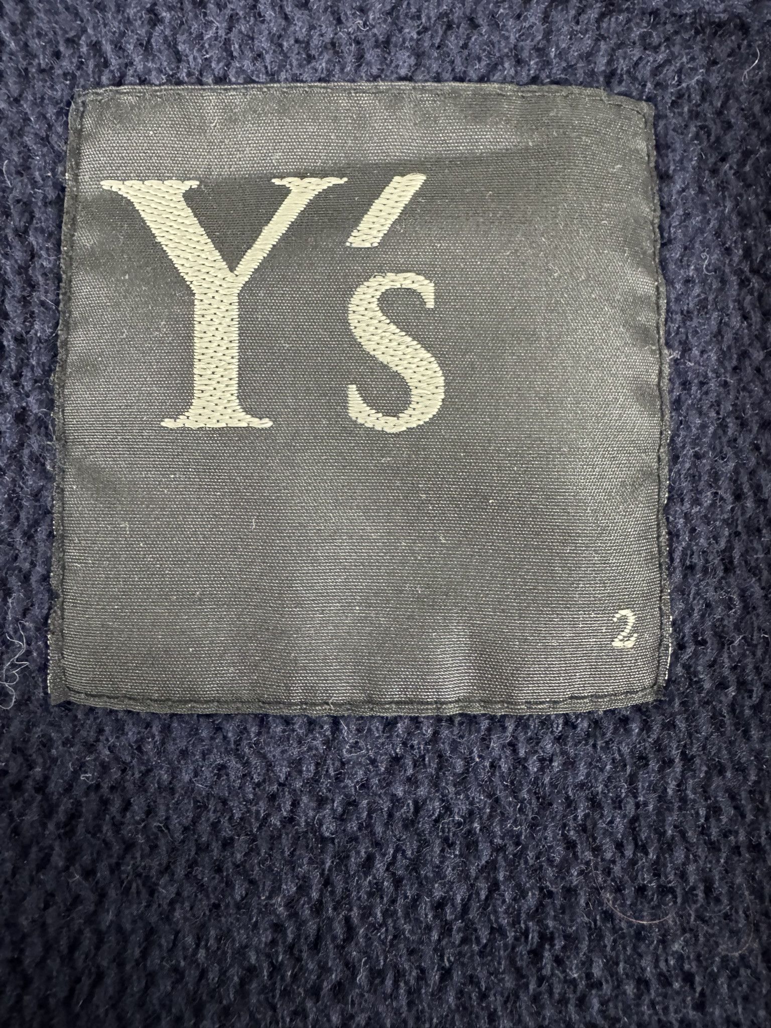 Y's Y's Yohji Yamamoto Navy Wool Knit Cutaway Jacket, Size 2 Size XS / US 0-2 / IT 36-38 - 4 Thumbnail