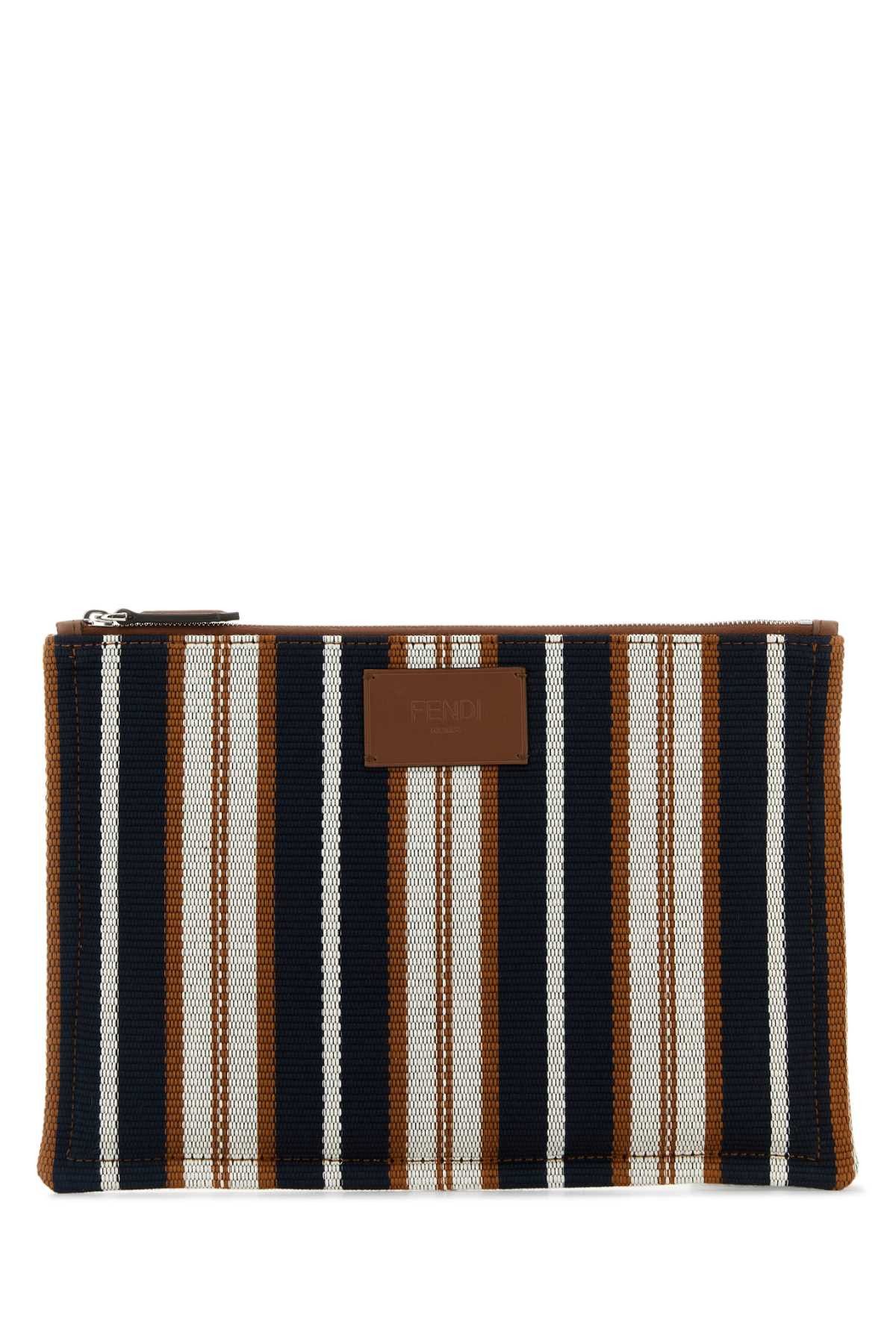Fendi Embroidered Canvas Signature Pouch Size ONE SIZE - 1 Thumbnail