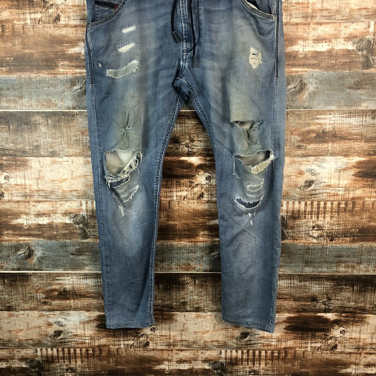 Diesel Diesel Blue Distressed Denim Pants #A2092 Size US 33 - 3 Thumbnail