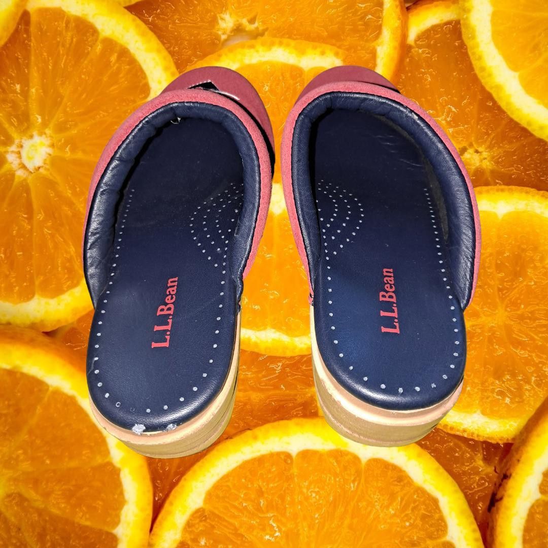 L.L. Bean L.L. Bean Salmon Color Clog Mule Shoe with Anchor on the Fro Size US 6 / IT 36 - 4 Thumbnail