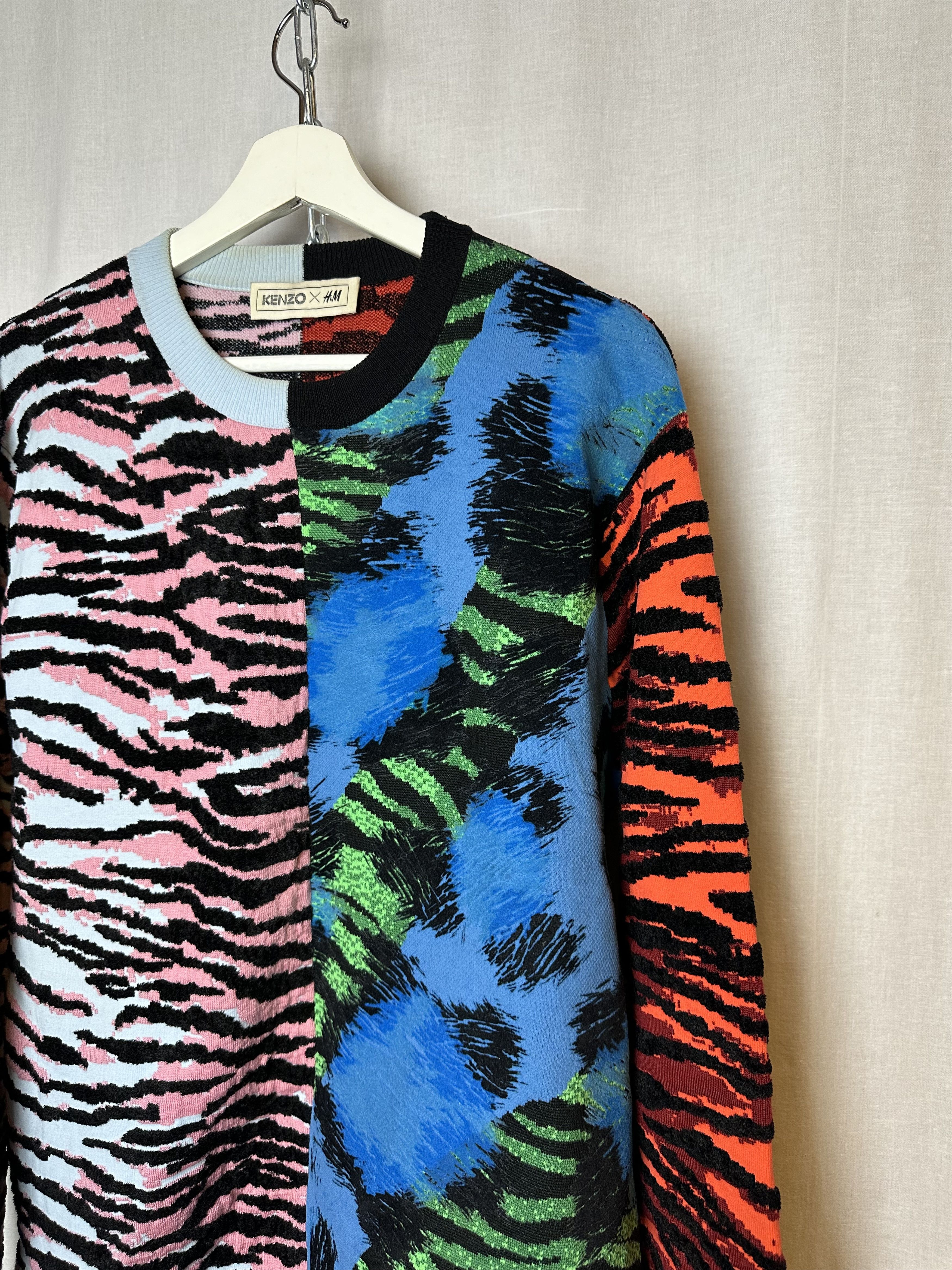 H&M × Kenzo multipattern knit sweater Size US L / EU 52-54 / 3 - 2 Thumbnail