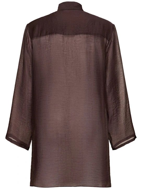 Yohji Yamamoto o1lsvrm0525 Loop Maxi Shirt in Brown Size US M / EU 48-50 / 2 - 2 Thumbnail