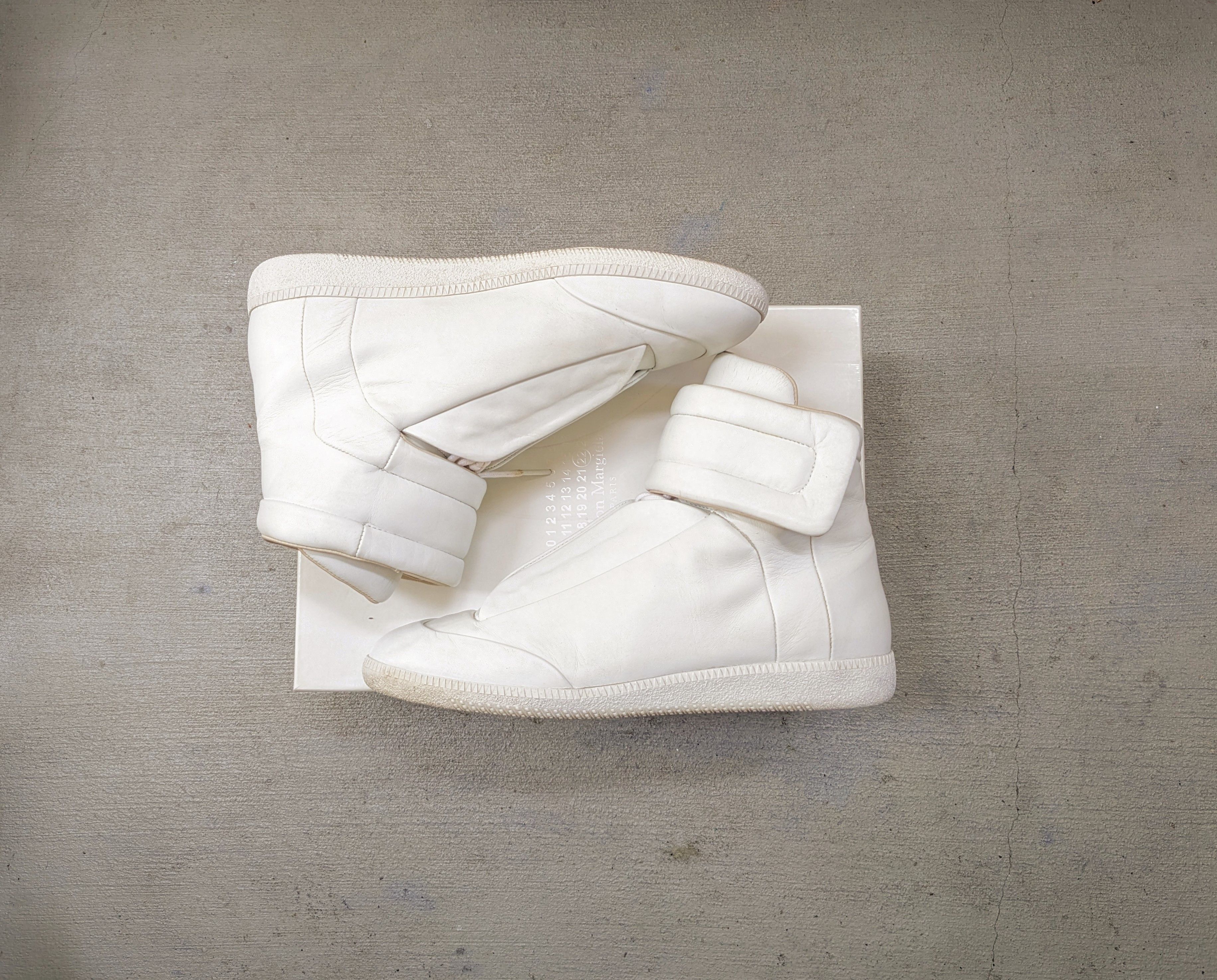image of Maison Margiela Future White 10 43 Leather High Tops Shoes, Men's