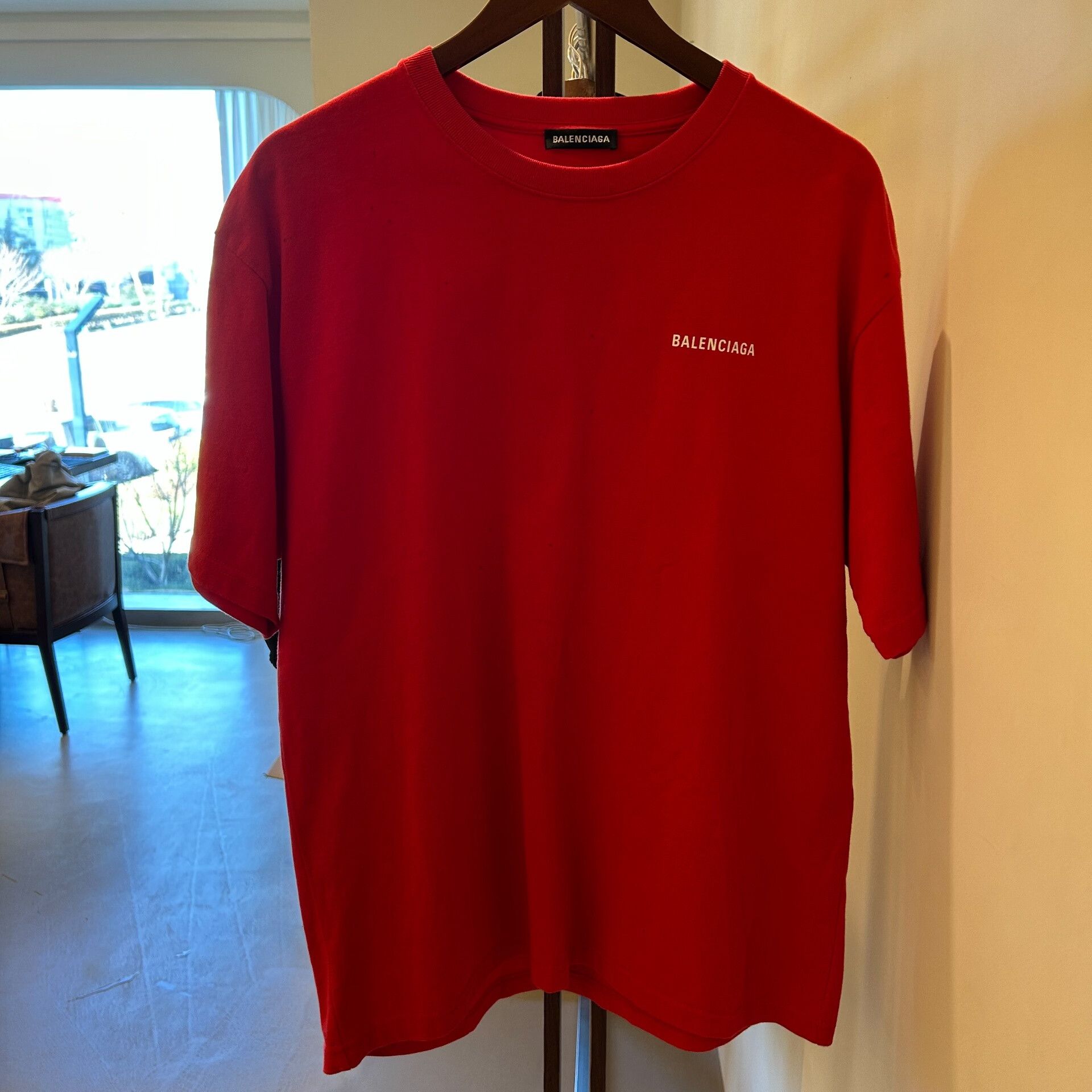 Balenciaga balenciaga red logo short sleeve t-shirt Size US M / EU 48-50 / 2 - 1 Thumbnail