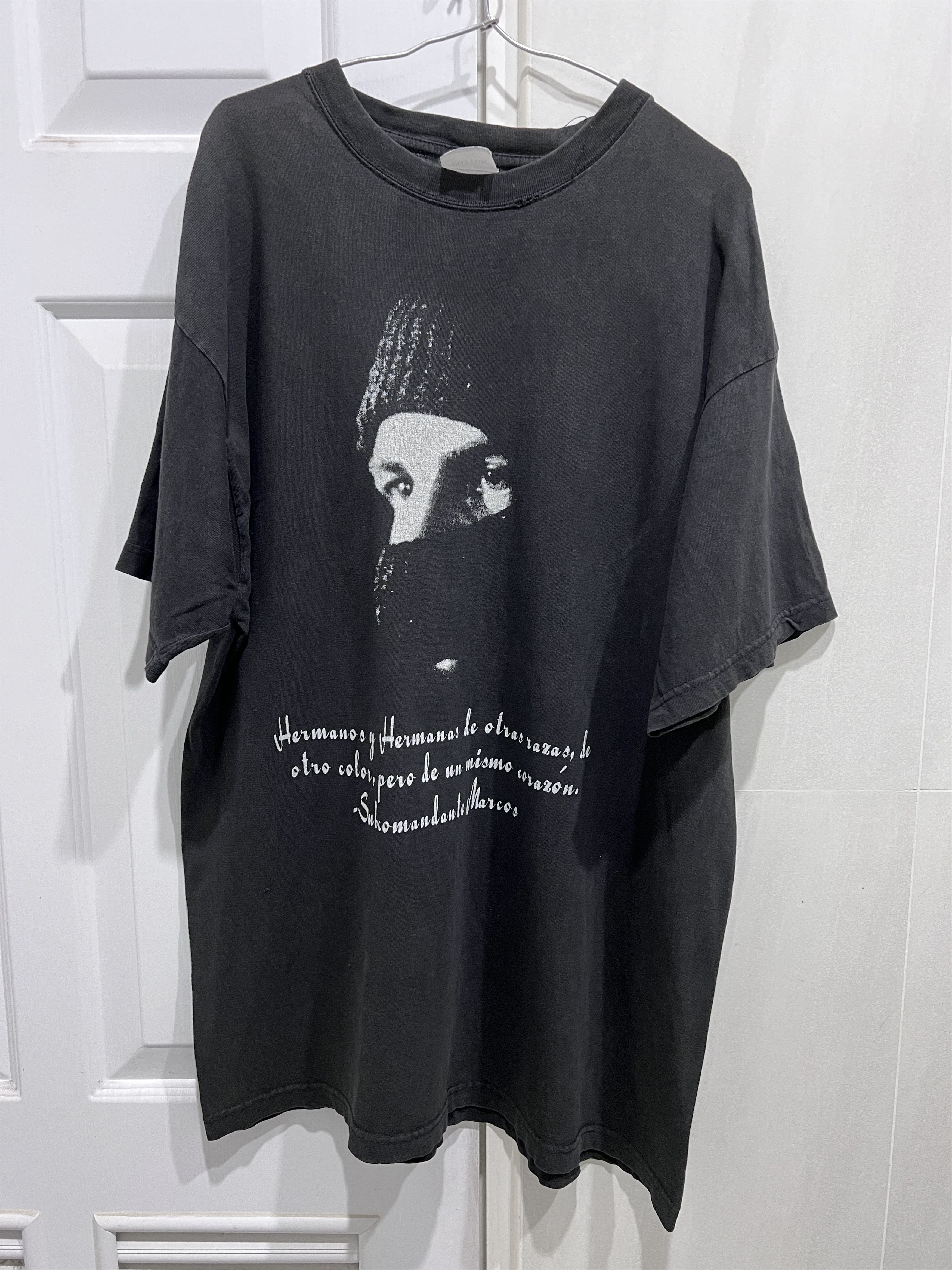 Rage Against The Machine Vtg Subcomandante Marcos EZLN Zapatista Liberation Faded Size US XL / EU 56 / 4 - 1 Thumbnail