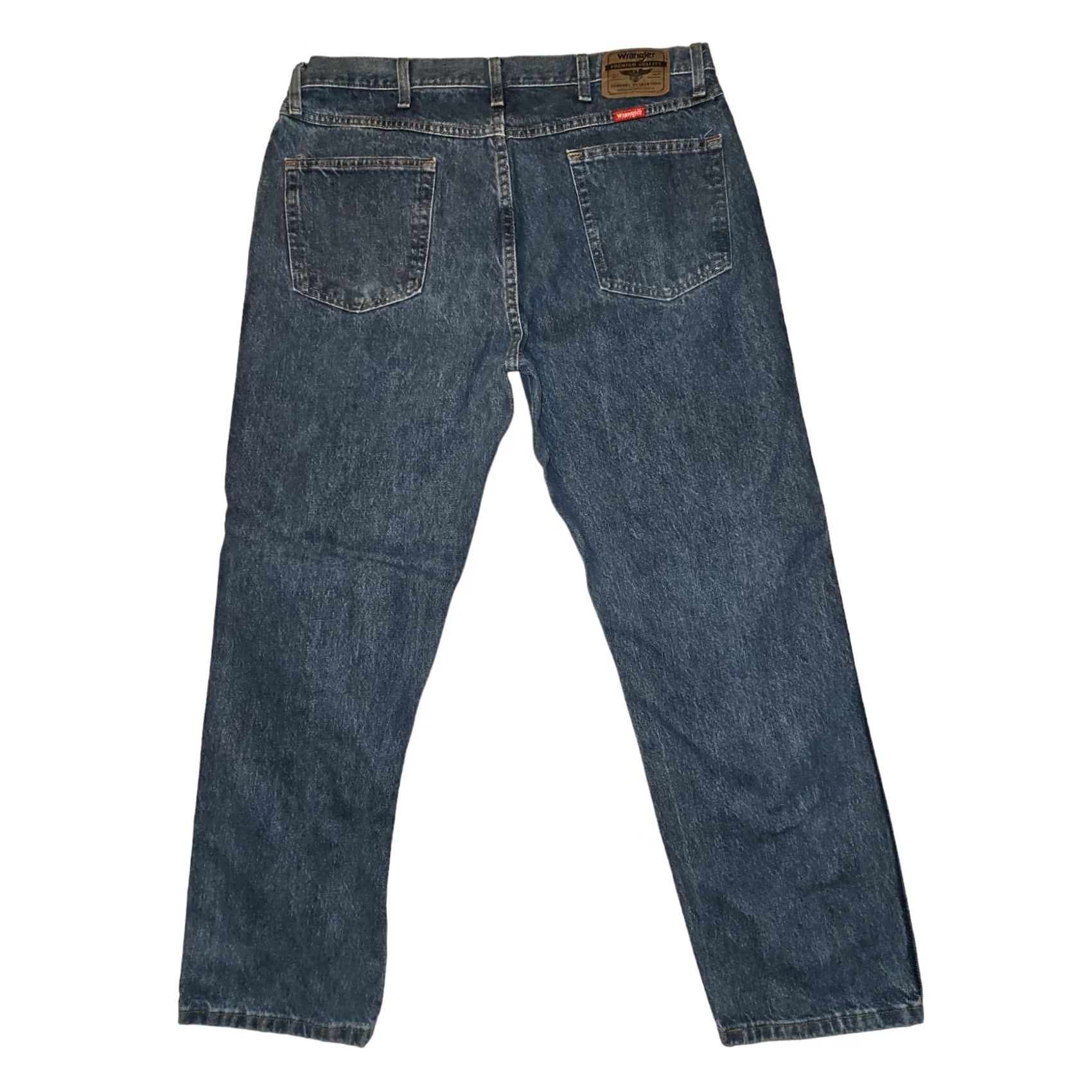 Wrangler Wrangler Jeans Regular Straight Blue Denim Cowboy Western Mens 38x28 Size 38 Inseam 28 Cotton Denim Logo Back Pocket Size US 38 / EU 54 - 7 Thumbnail