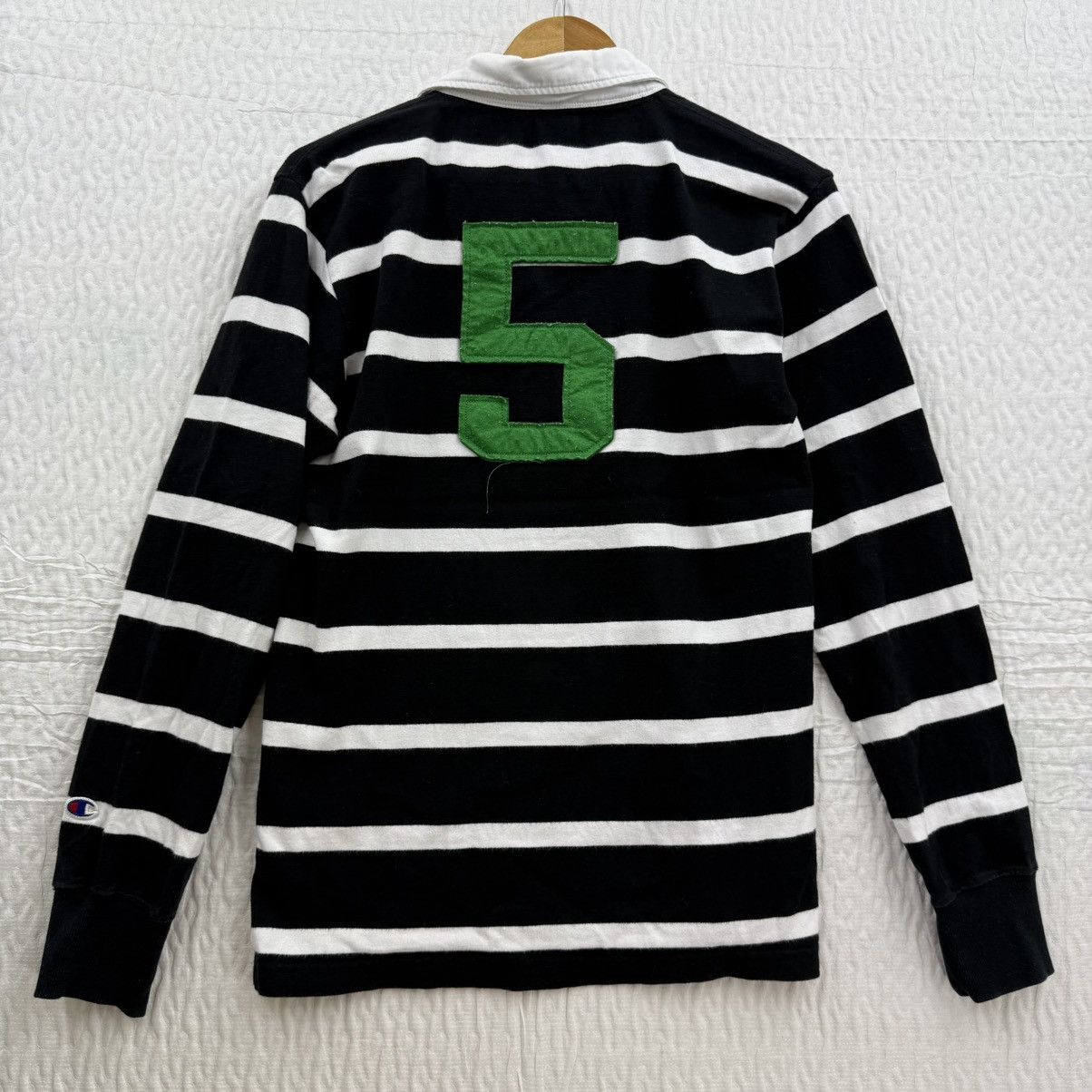 Champion Vintage Champion Stripes Big Green Numbers at back Size US M / EU 48-50 / 2 - 7 Thumbnail