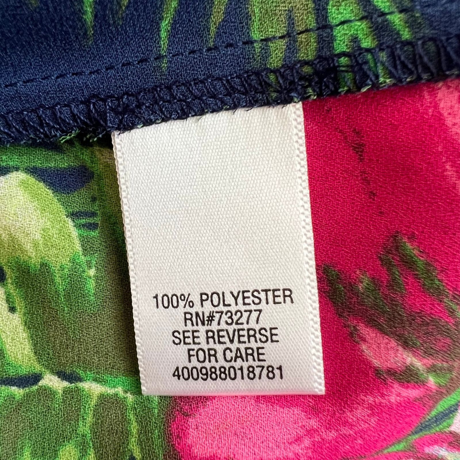 Other Candie's Navy Blue Palm Floral Sleeveless Tank Top, S Size S / US 4 / IT 40 - 6 Thumbnail