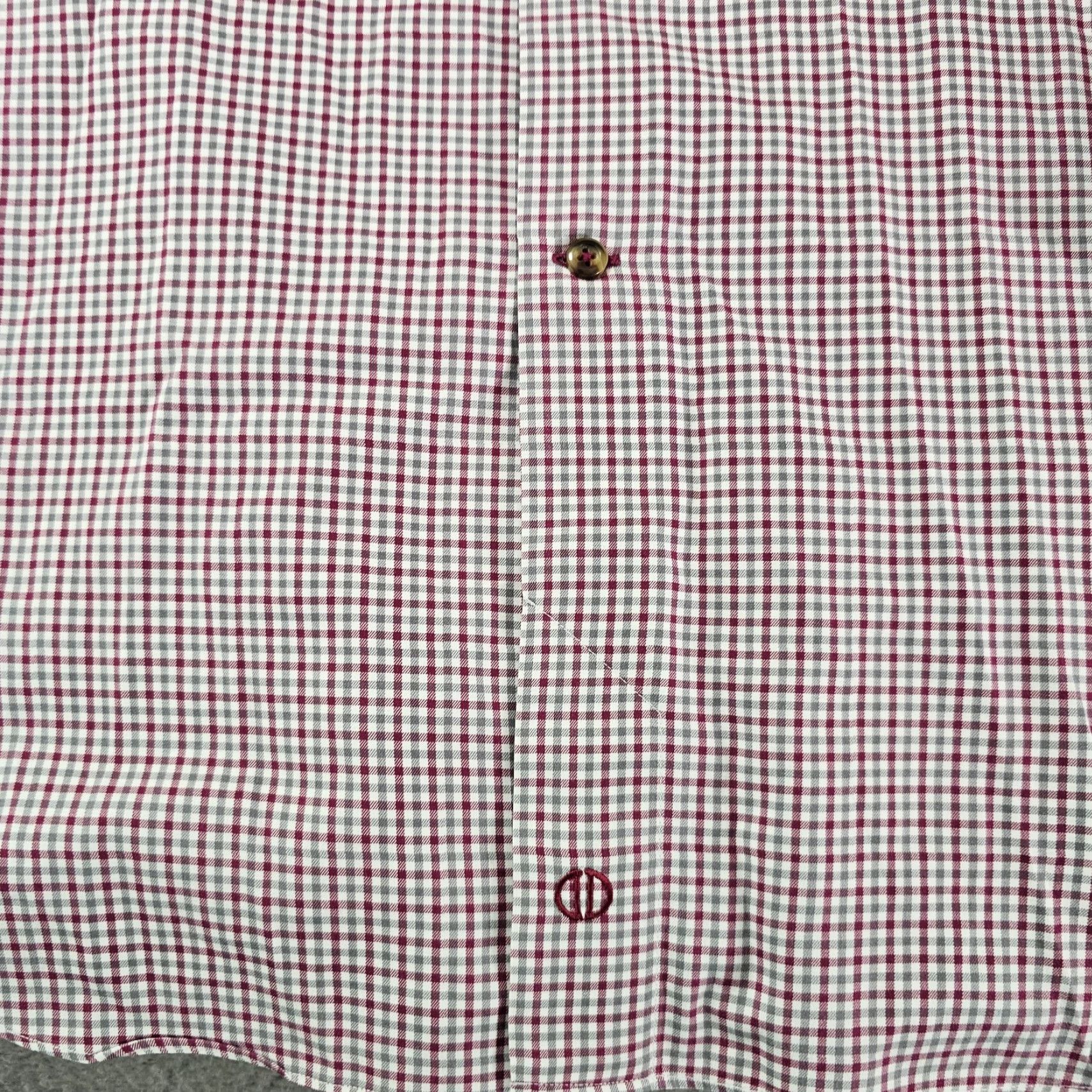 David Donahue David Donahue Dress Shirt Mens XL Check Twill Cotton Long Sleeve Pockets Button Collared Size 46R - 7 Thumbnail