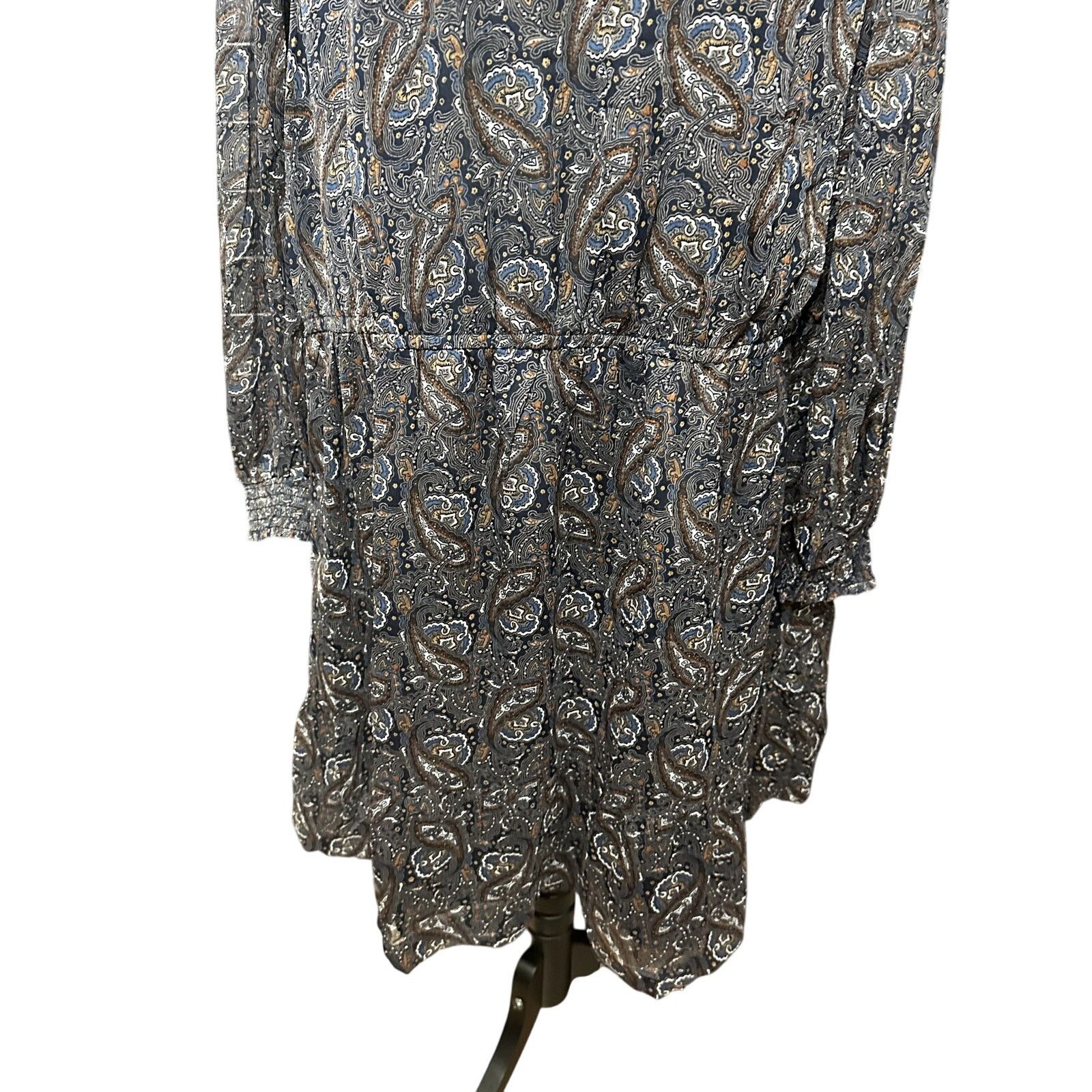 Other MNG Mini Chiffon Dress Long Sleeves Paisley Multi 16 NWT Size XXL / US 16-18 / IT 52-54 - 5 Thumbnail