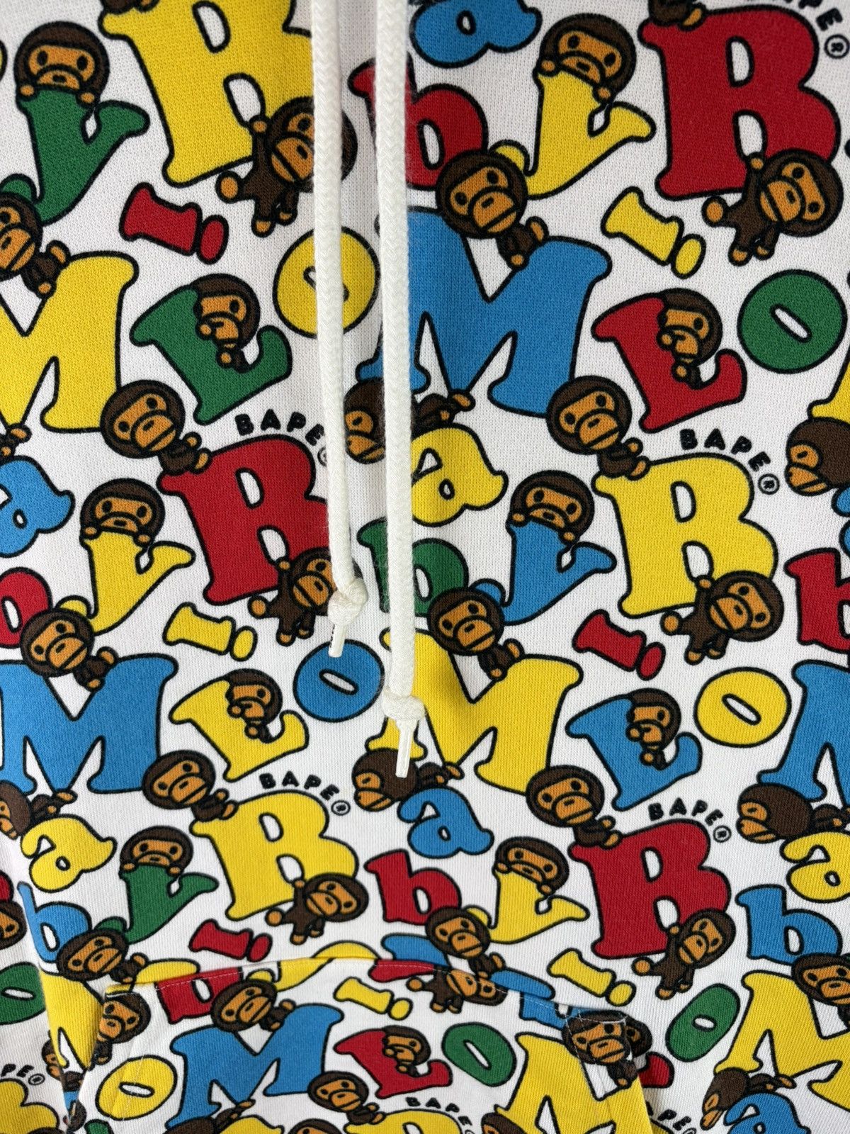 Bape BAPE Baby Milo Alphabet Pullover Hoodie 'Multicolor' Size US XL / EU 56 / 4 - 4 Thumbnail