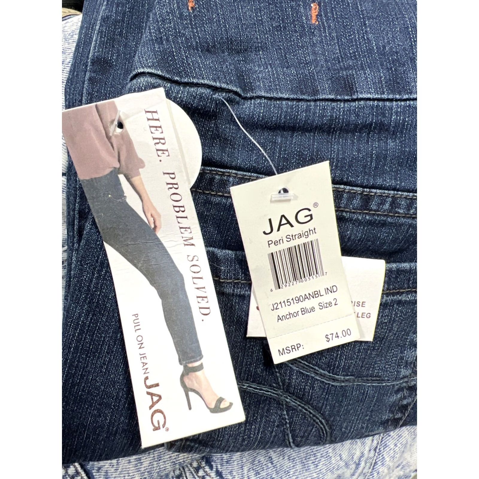 AG Jeans VINTAGE Jag Jeans Women's Jeans Dark Wash Size 2 NWT Skinny Stretch Pull-On Size 26" / US 2 / IT 38 - 8 Thumbnail