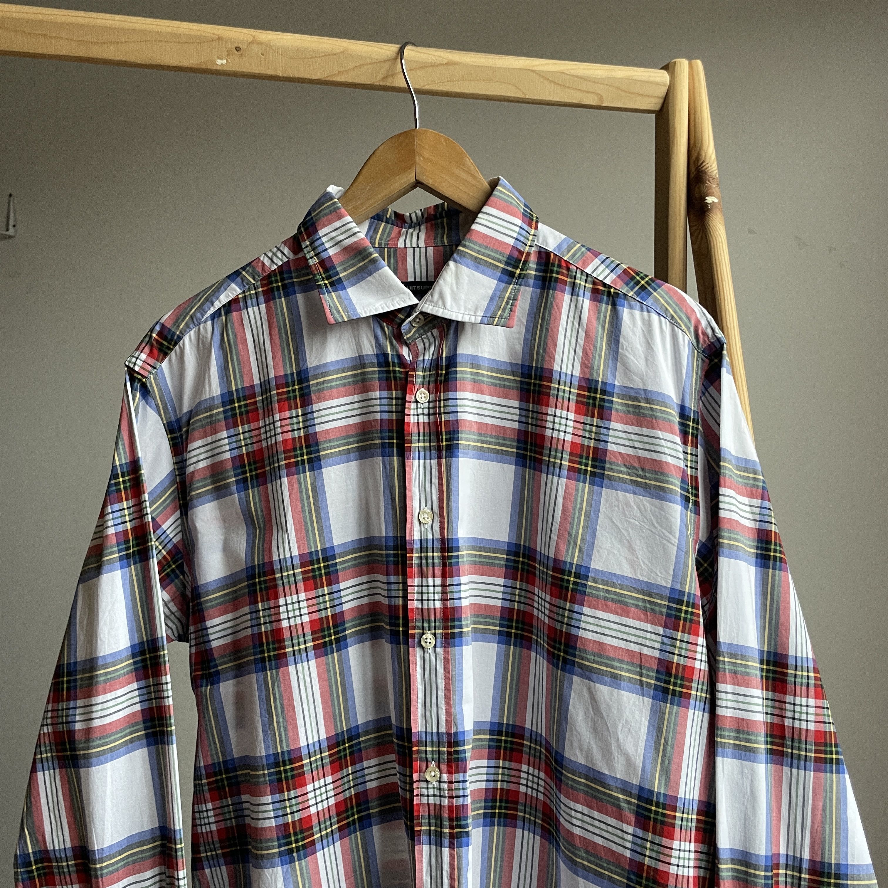 Suitsupply Suitsupply Cambridge Checkered Cotton Dress Shirt Size 42 Size 42R - 3 Thumbnail