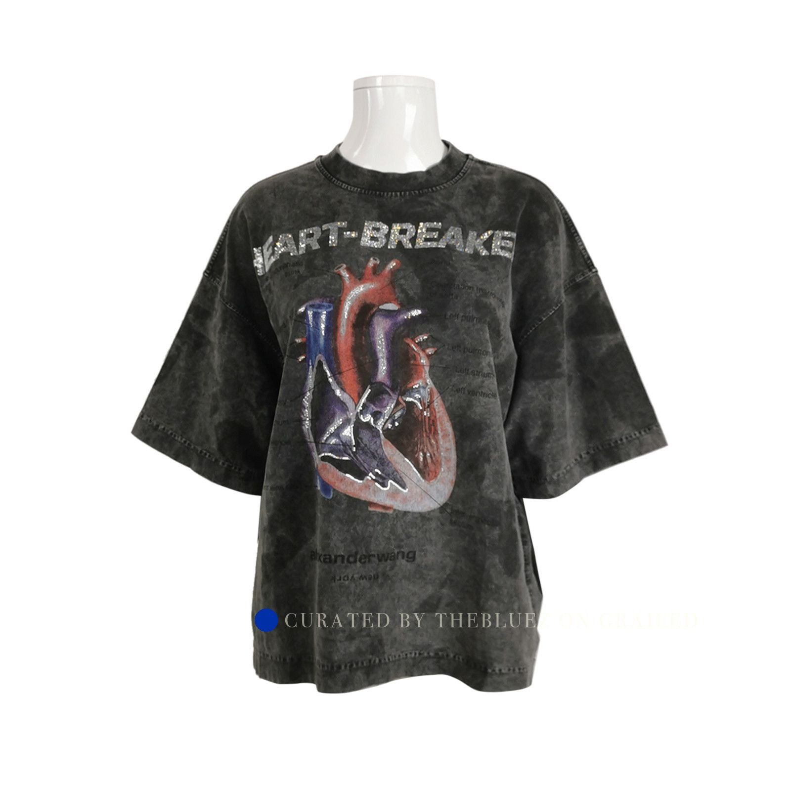 Alexander Wang Graphic Heartbreaker T-Shirt in Gray Size US S / EU 44-46 / 1 - 1 Thumbnail