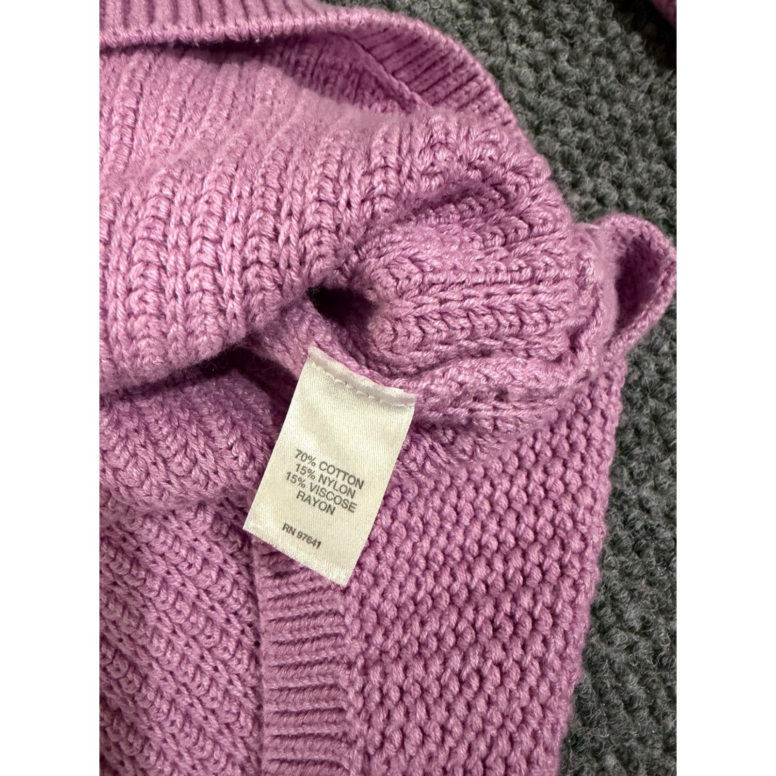 J. Jill J. Jill Sweater Womens L Purple Knit Crewneck Long Sleeve Cotton Blend Pullover Casual Size L / US 10 / IT 46 - 5 Thumbnail