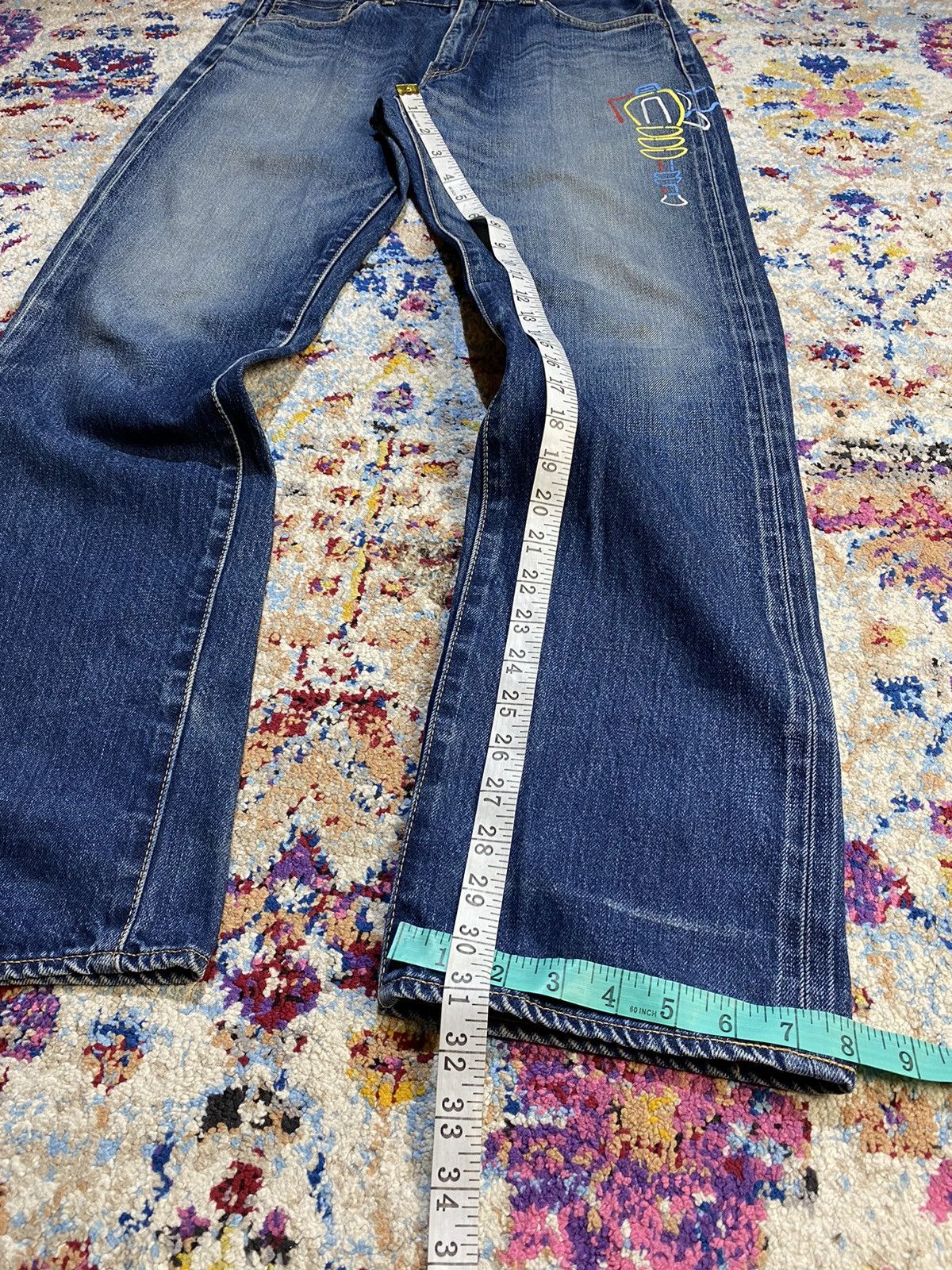 Billionaire Boys Club × Icecream BBC ICE CREAM ASTRO RAYGUN SELVEDGE DENIM PANTS Size US 32 / EU 48 - 17 Thumbnail