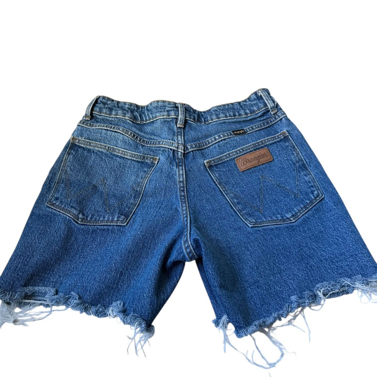 Wrangler Wrangler High-Rise Denim Cutoff Shorts, Medium Wash Size 27" / US 4 / IT 40 - 2 Thumbnail