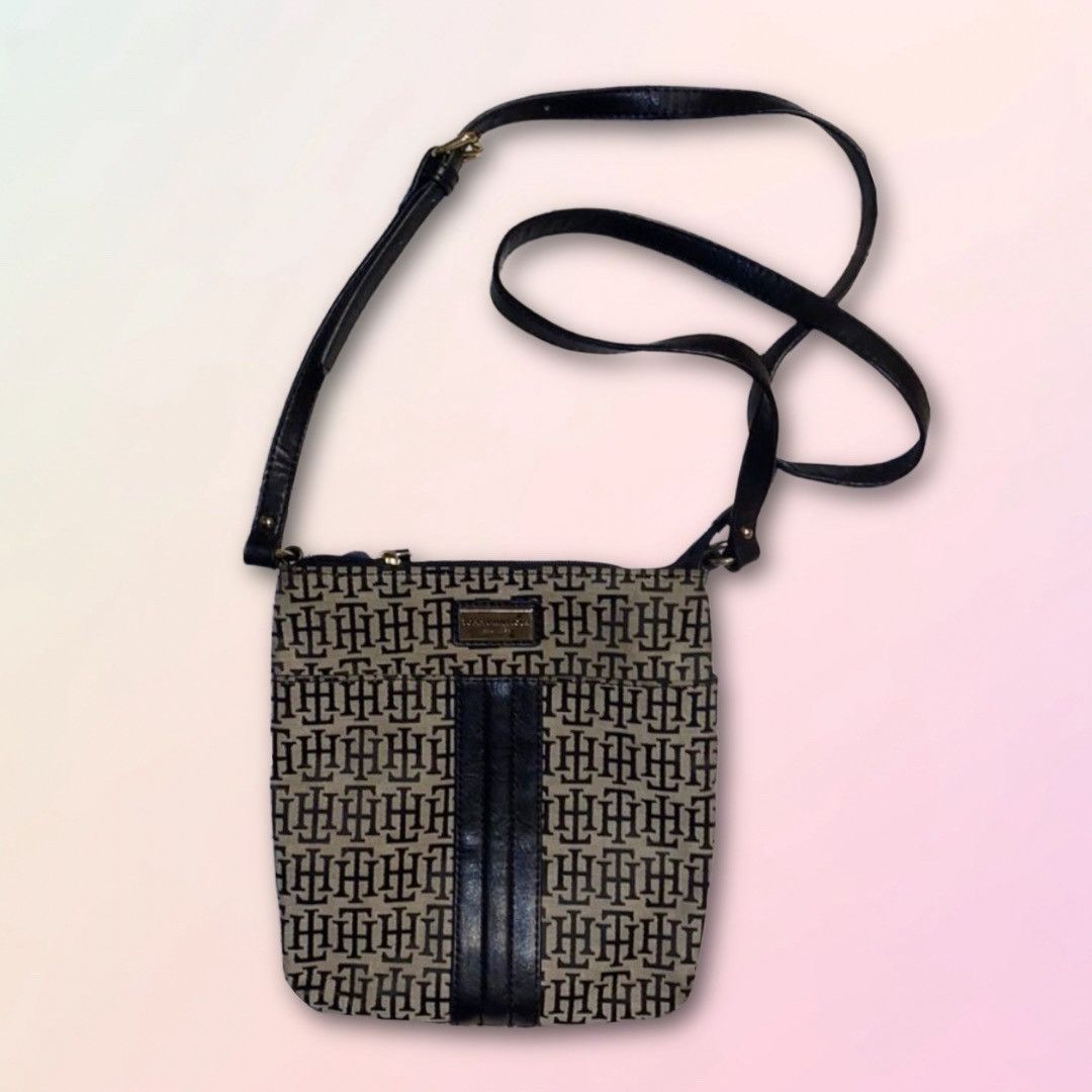 Tommy Hilfiger × Vintage TH, Retro, Deadstock, Tan & Black, Shoulder Bag Size ONE SIZE - 1 Thumbnail
