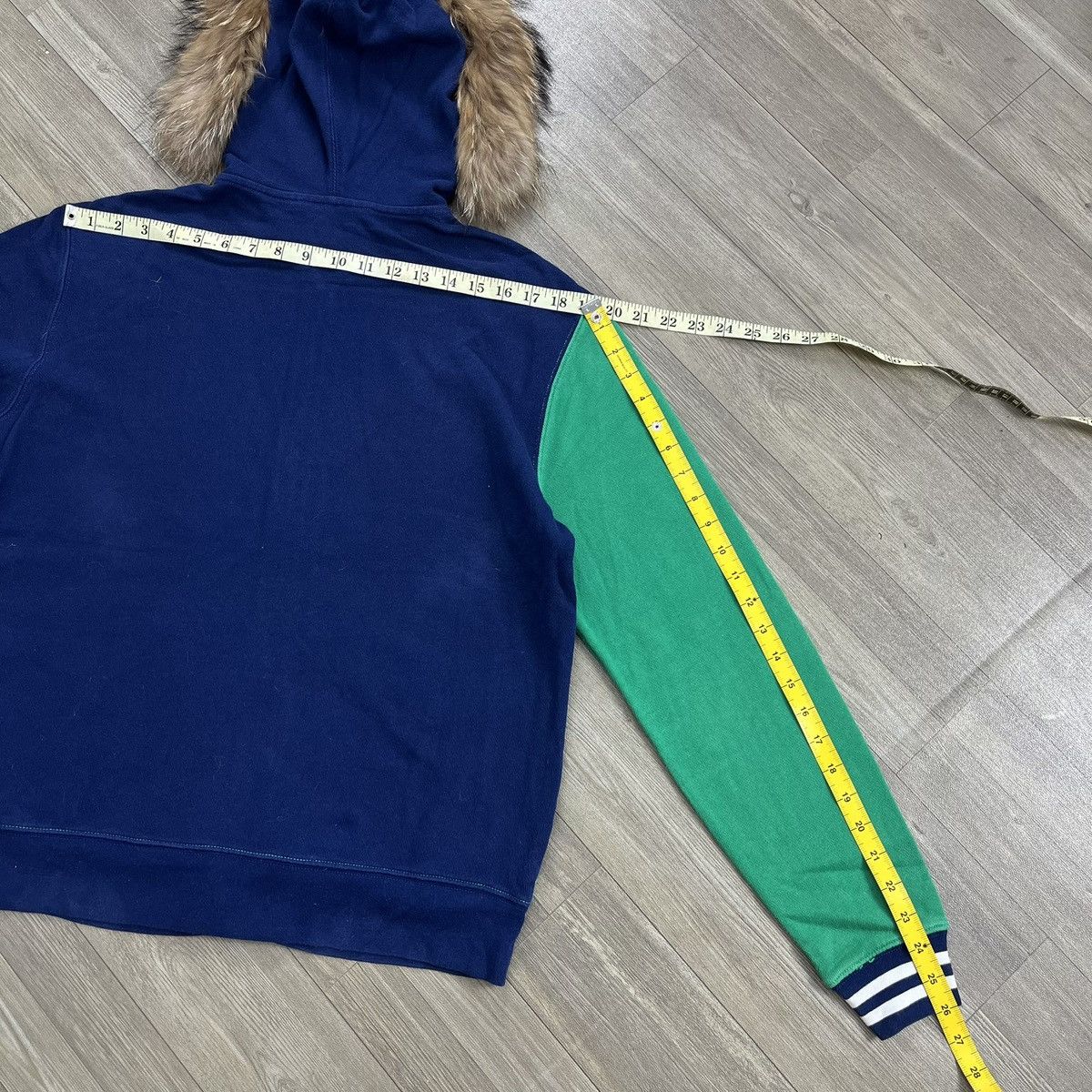 Polo Ralph Lauren Vintage Polo Raplh Lauren 3tone Lgb Style Zip Fur Hoodie Size US XL / EU 56 / 4 - 15 Thumbnail
