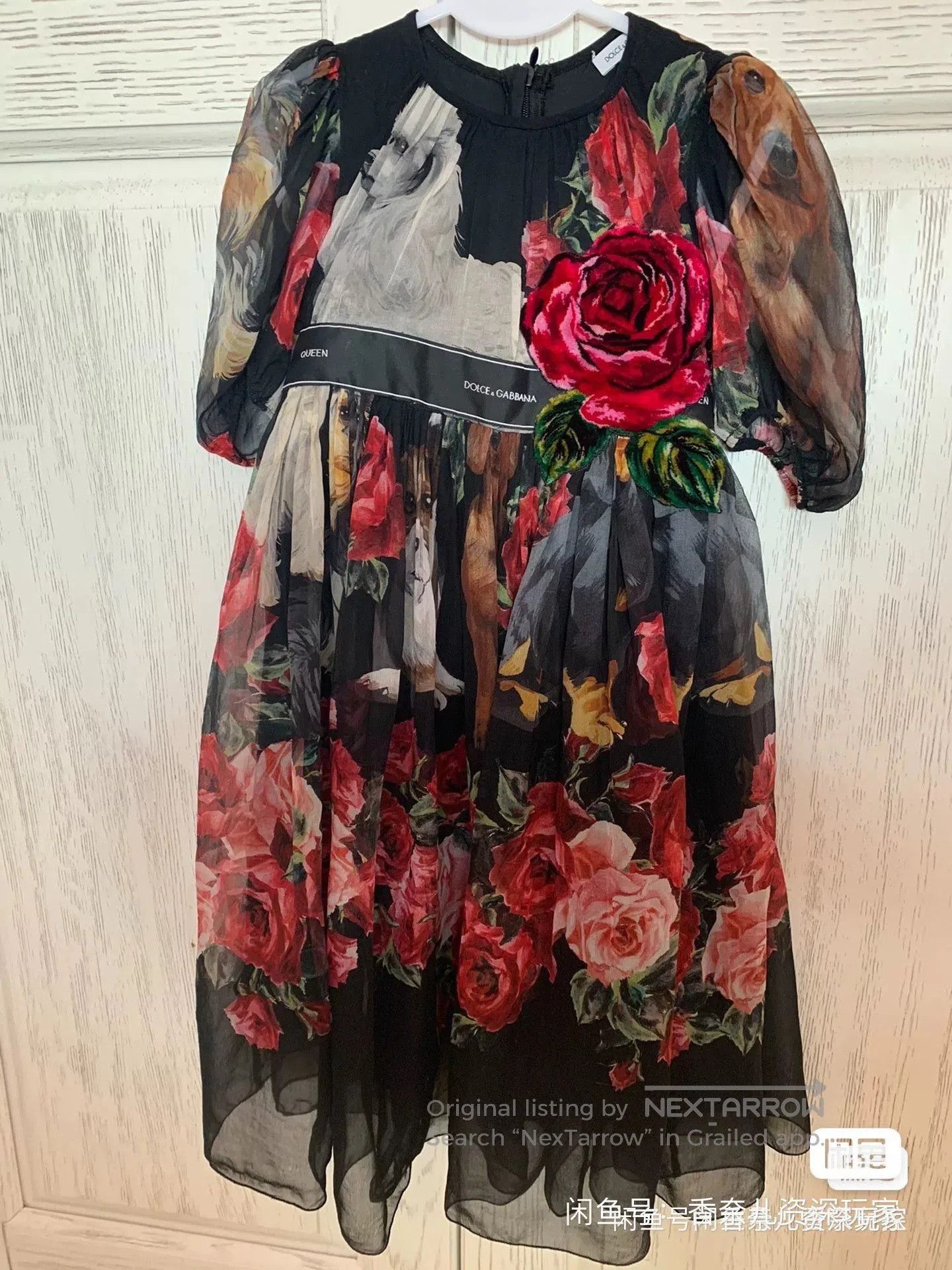 Dolce & Gabbana DG Rose Silk Dress. Size M / US 6-8 / IT 42-44 - 9 Thumbnail