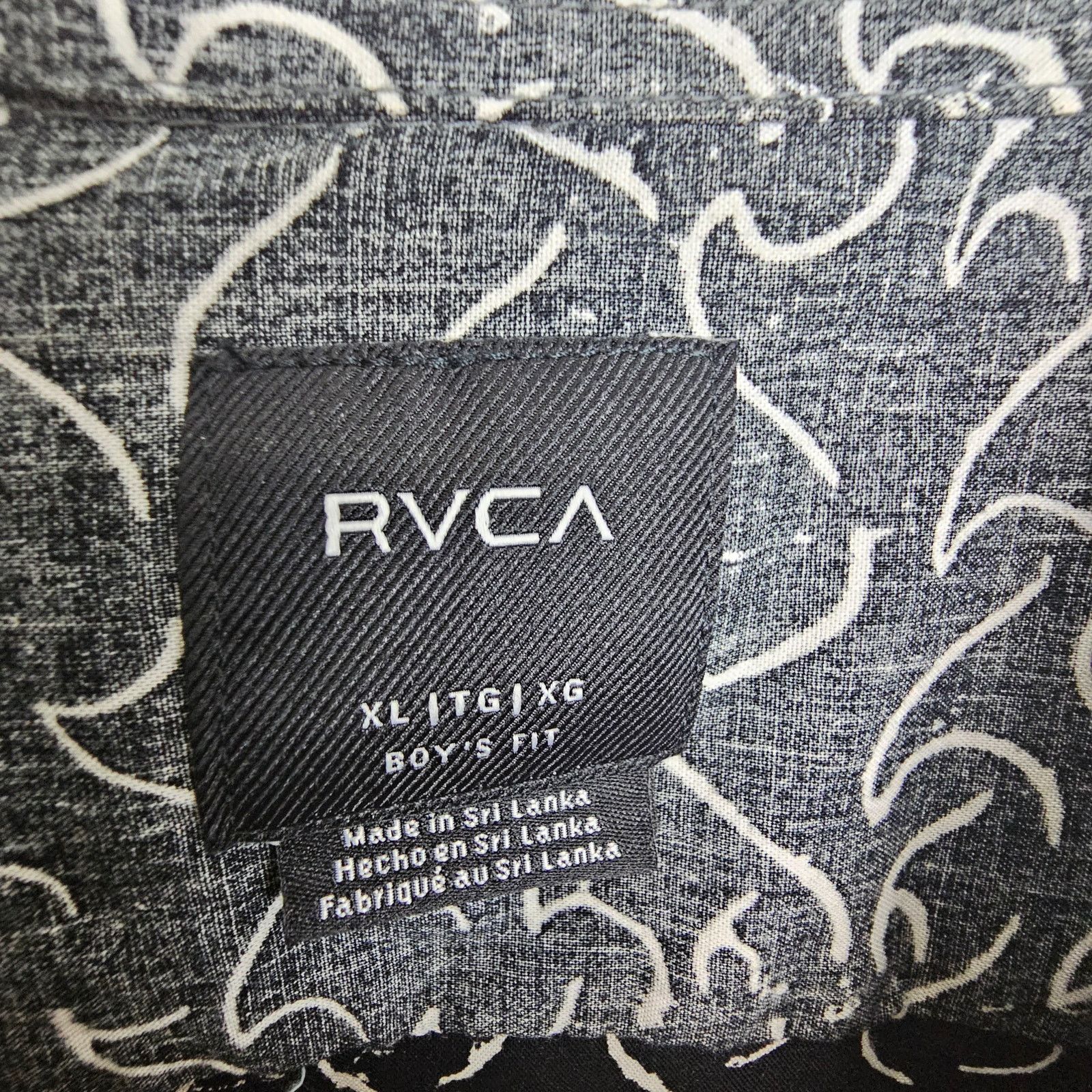 RVCA RVCA Boys Shirt Gray White Wave Print Boy's Fit XL Size US XL / EU 56 / 4 - 6 Thumbnail