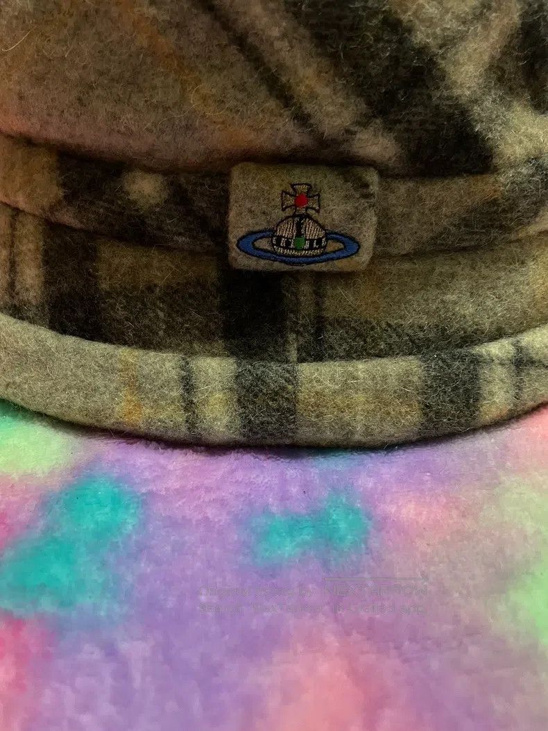 Vivienne Westwood Vivienne Westwood 90s color embroidered Saturn plaid wool Size ONE SIZE - 7 Thumbnail