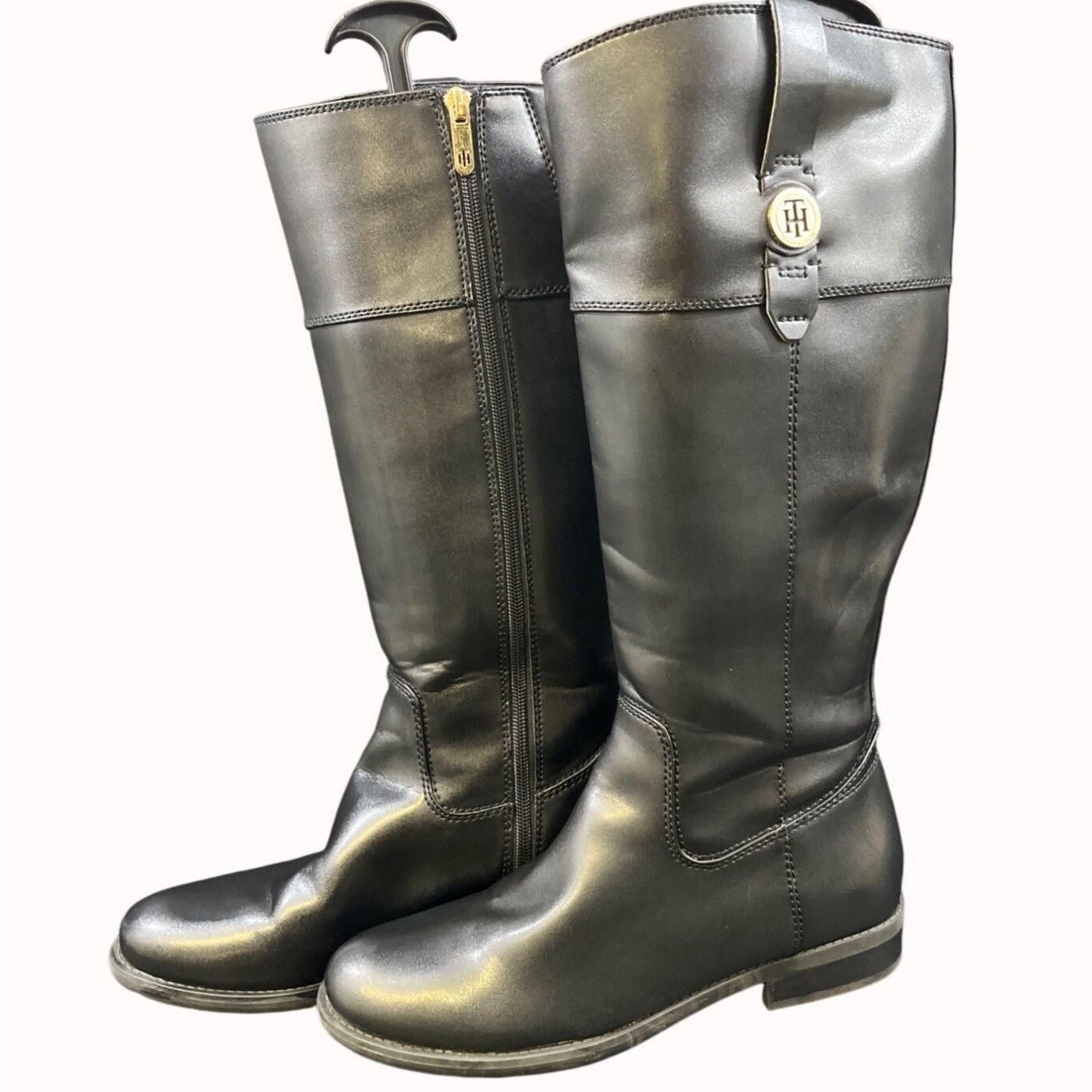 Tommy Hilfiger Tommy Hilfiger Women's Black Rising Boots/Knee High Sz 9.5M Size US 9.5 / IT 39.5 - 2 Thumbnail