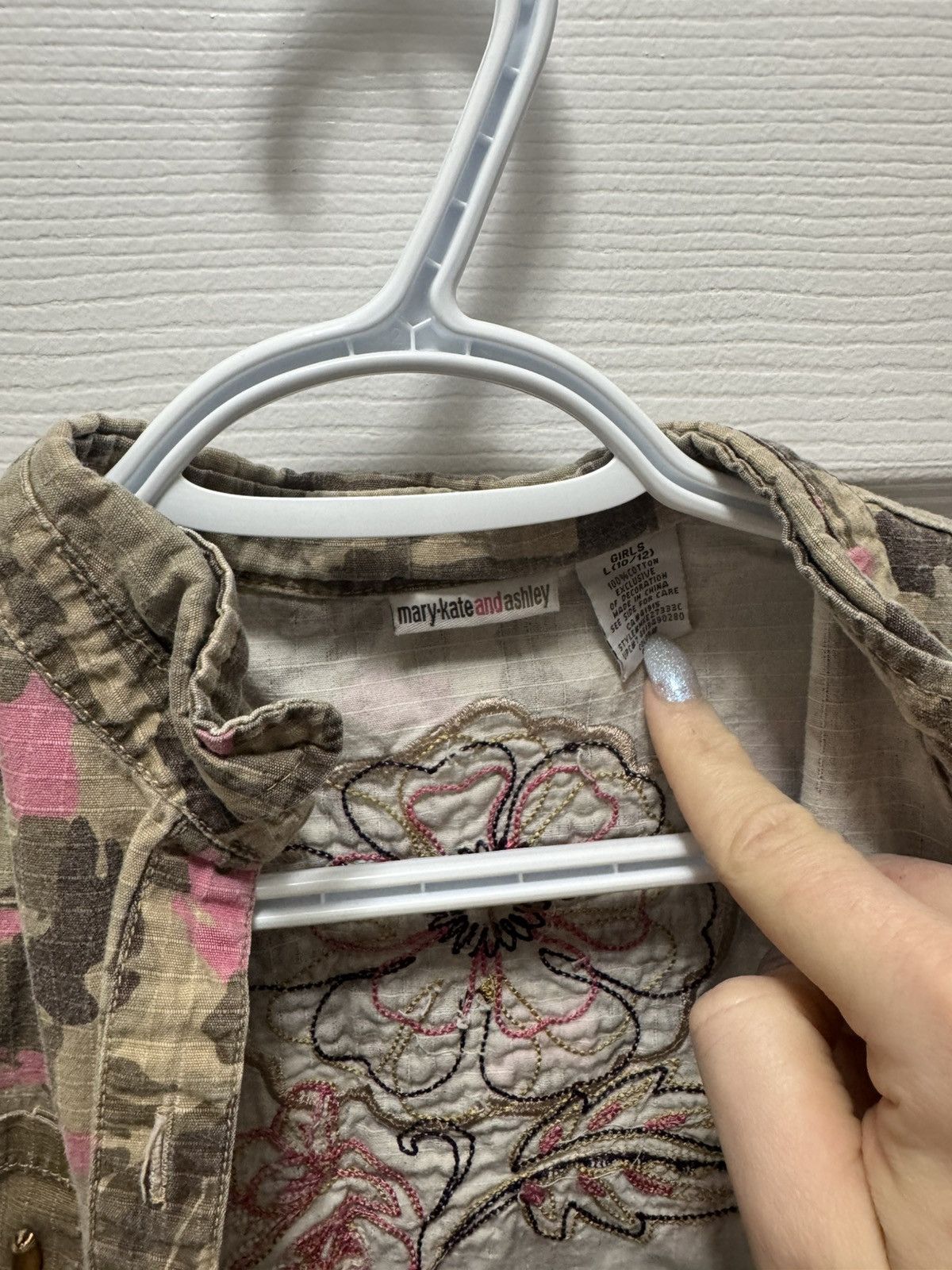 Vintage Mary-kate and Ashley Vintage Camo Vest Pink Flower Y2K Size S / US 4 / IT 40 - 4 Thumbnail