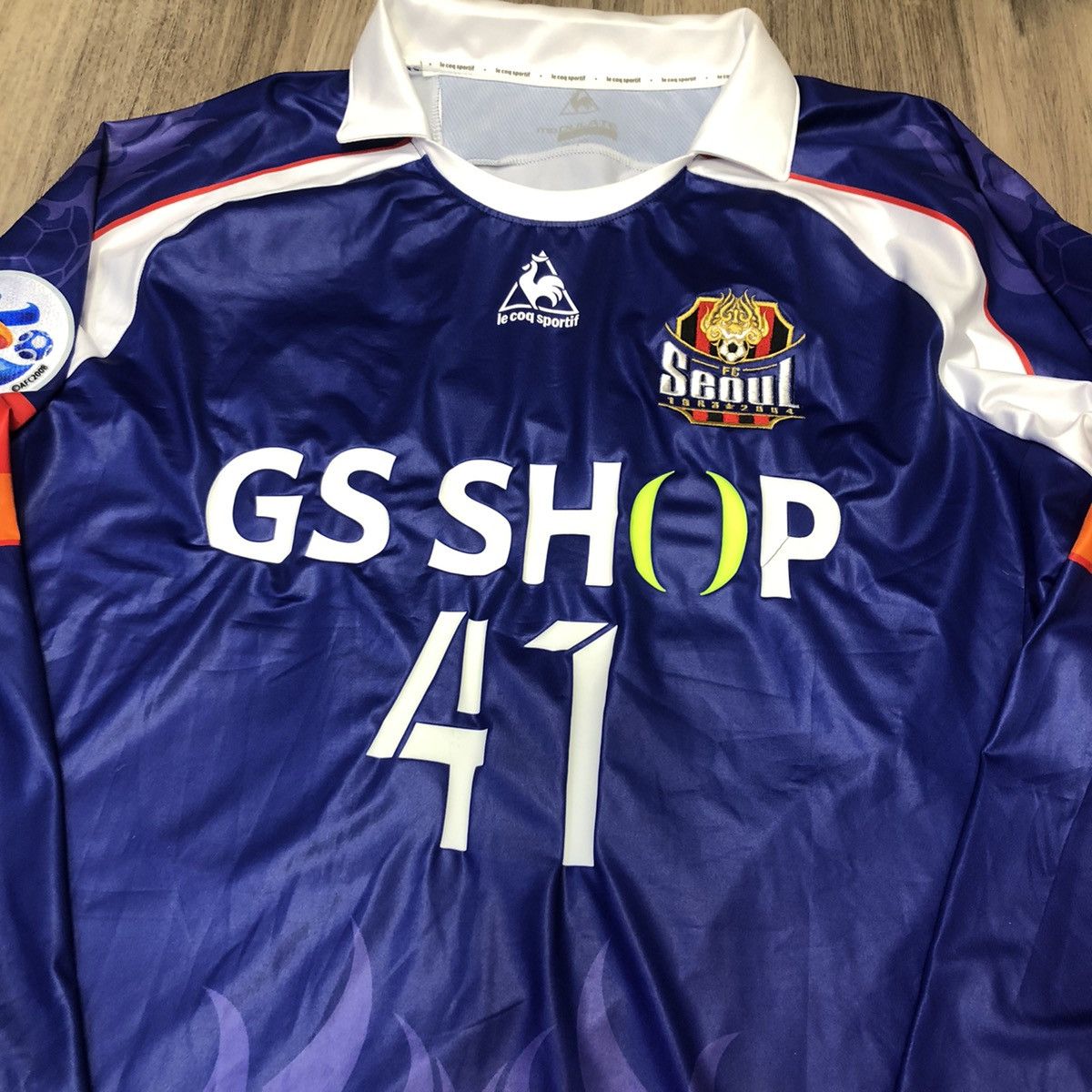 Le Coq Sportif Seoul FC 2014 Match issued/worn gk shirt #41 Chol Ho Size US XL / EU 56 / 4 - 4 Thumbnail