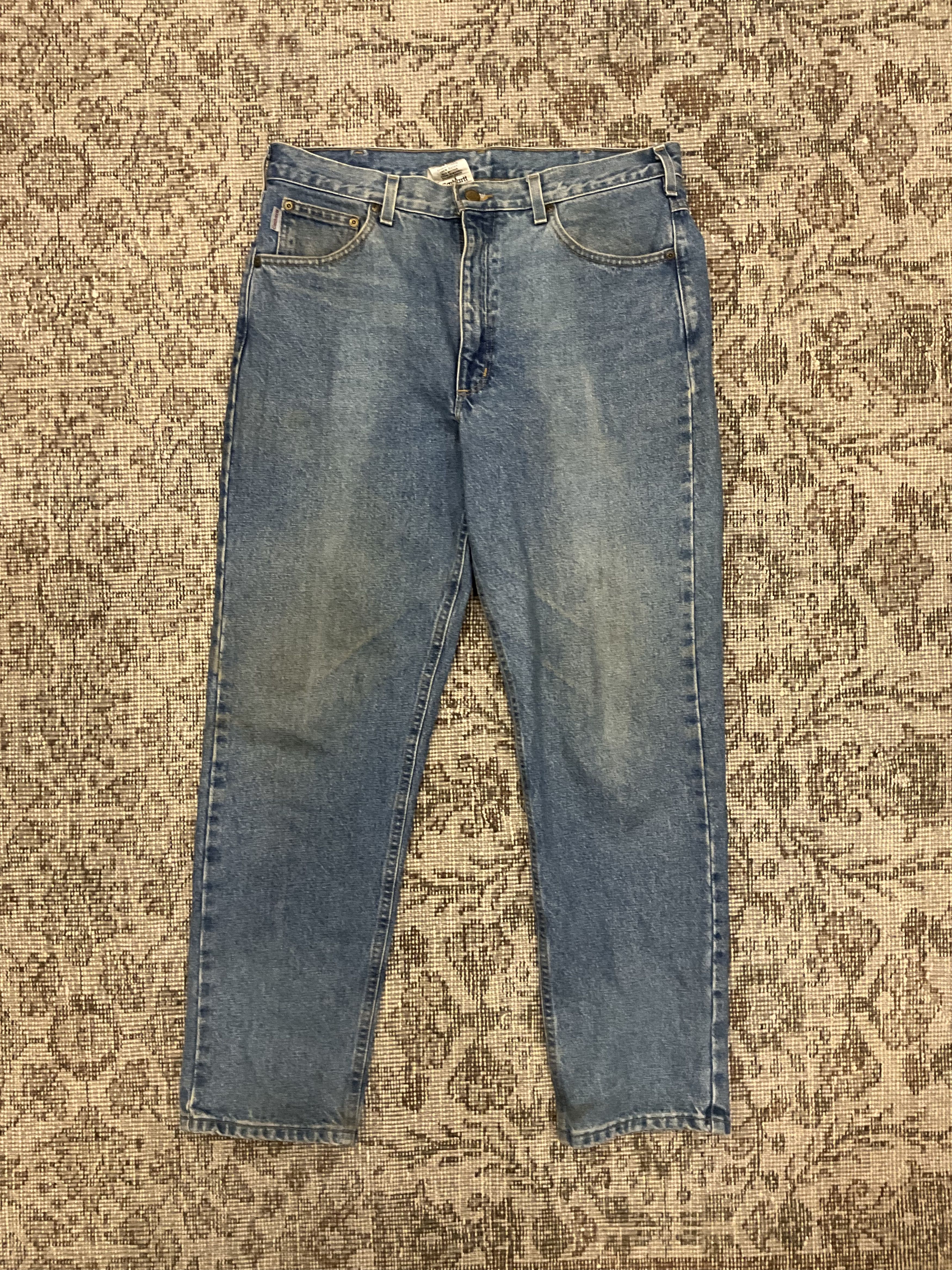 Carhartt Carhartt Vintage Denim Jeans Light Blue Made in Mexico W35 Size US 35 - 1 Thumbnail