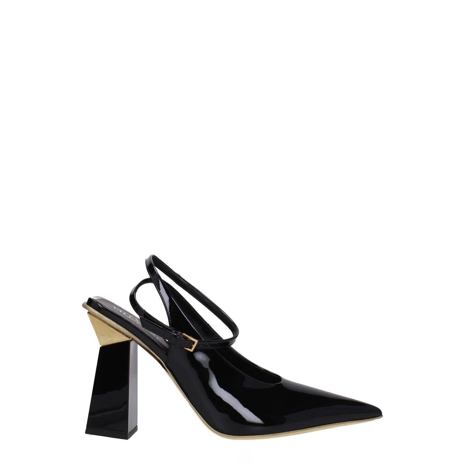 ob1o1e1224 Patent Leather Sandals in Black