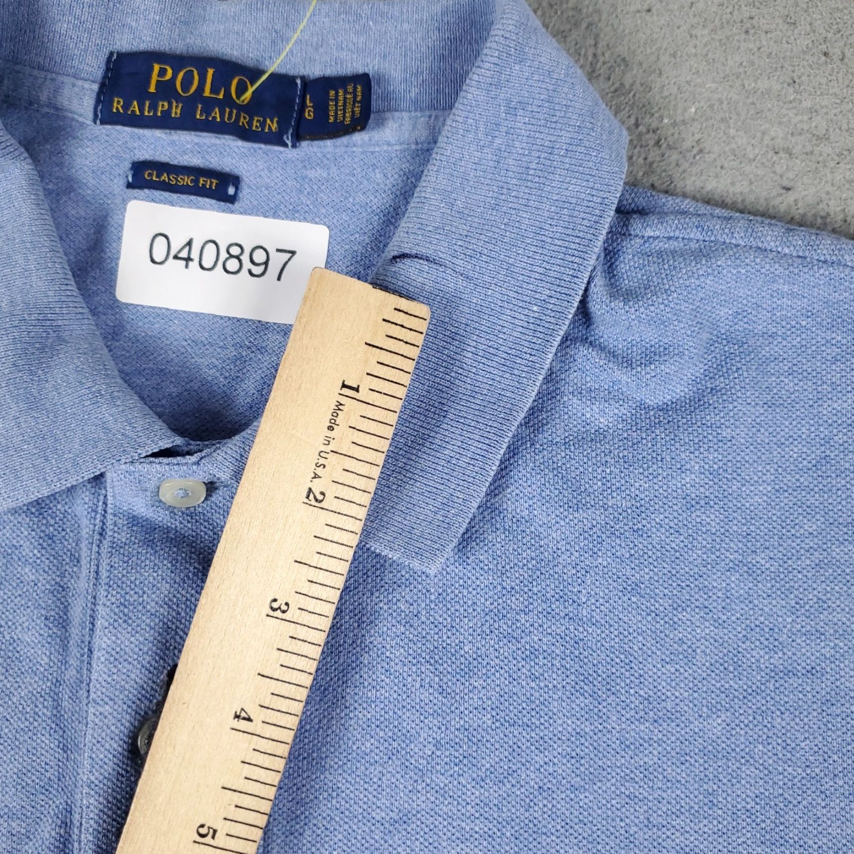 Ralph Lauren VINTAGE Ralph Lauren Polo Shirt Mens Large Blue Cotton Casual Short Sleeve, Preppy, Classic, All Seasons, Golf, Travel, Mens Size US L / EU 52-54 / 3 - 4 Thumbnail