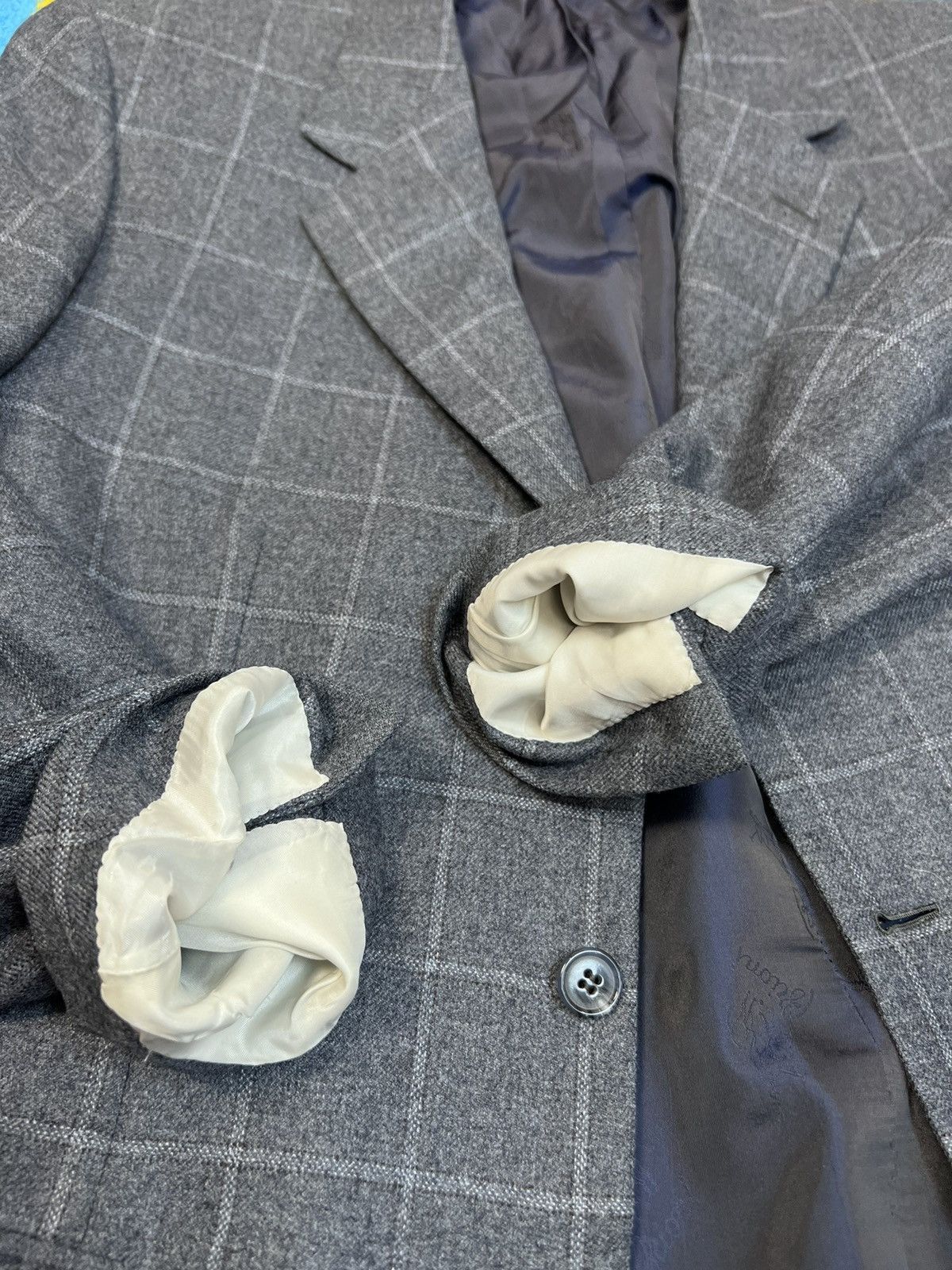 Brioni Brioni Parigi Checked Three Buttons Wool Grey Blazer Jacket Size 52S - 17 Thumbnail