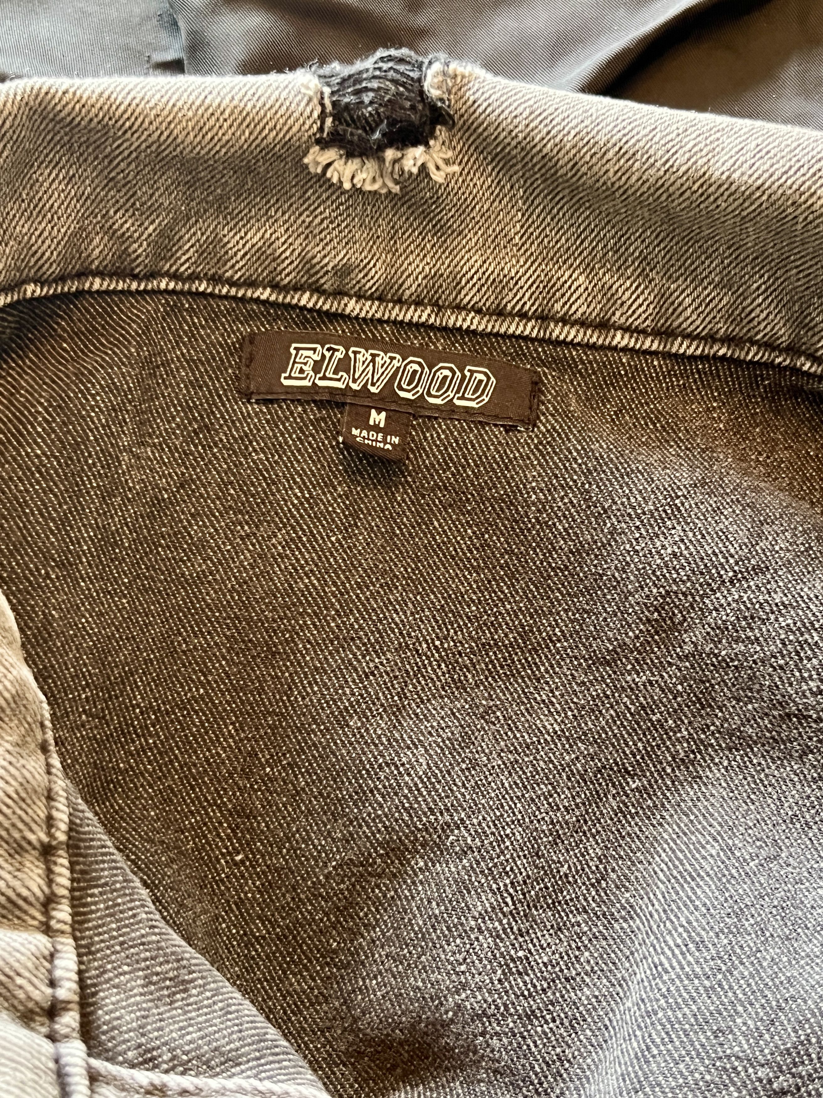 Elwood Elwood Distressed Hybrid Denim MA-1 Bomber Jacket Mens M Size US M / EU 48-50 / 2 - 11 Thumbnail