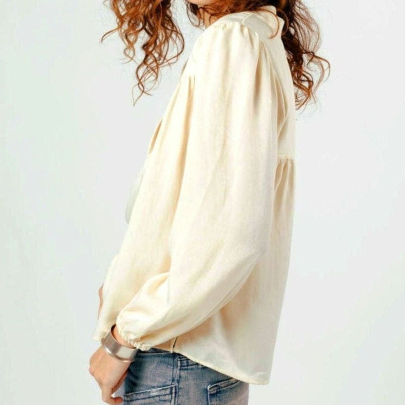 Other NWT B.O.G. Band of the Free Cash Blouse Sz. M [8-10] Ivory Size M / US 6-8 / IT 42-44 - 3 Thumbnail