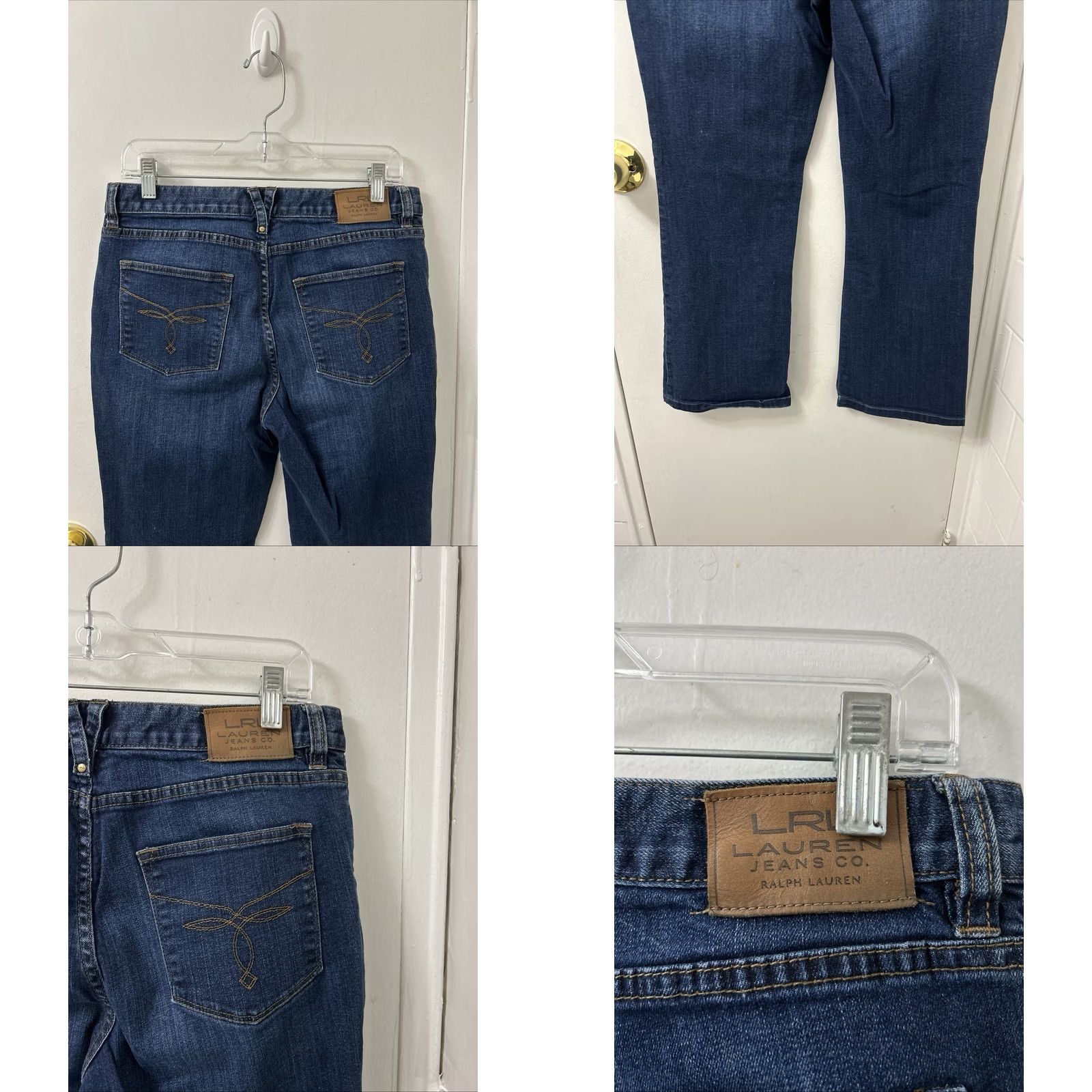 CO Lauren Jeans Co. Ralph Lauren Jeans Womens 10P Petite 25in Inseam Cropped Blue Denim Medium Wash Size 24" / US 00 / IT 34 - 8 Thumbnail