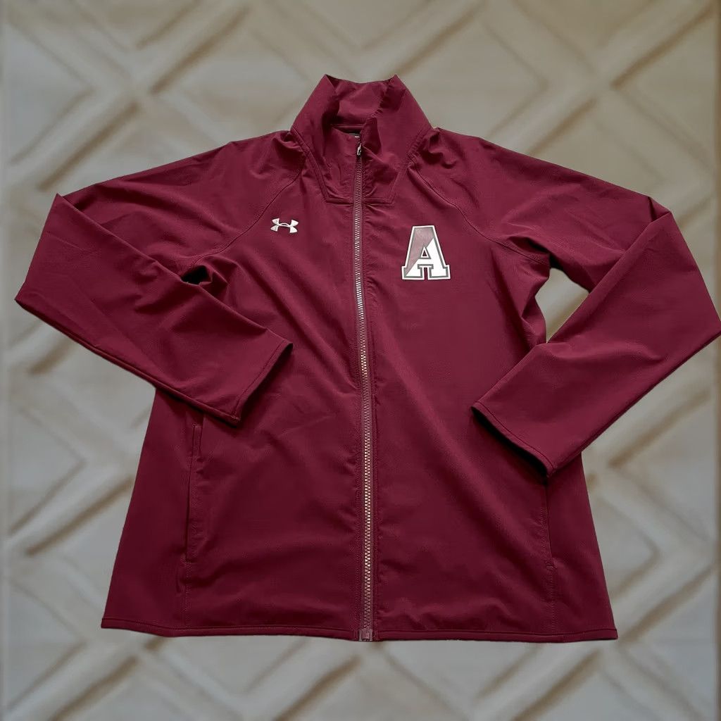 Under Armour Under Armour Jacket Mens S Dark Red University of Arizona Full Zip Windbreaker, Solid, Regular Fit, Fall Spring Winter, Short Length, Polyester Size US S / EU 44-46 / 1 - 1 Thumbnail