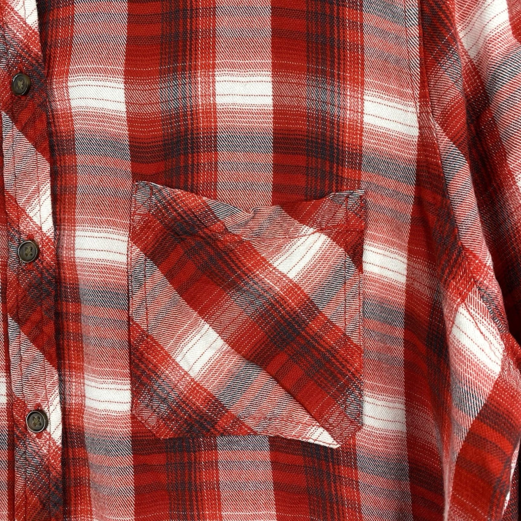 Vintage Universal Thread Button-Up Shirt Womens L Red Plaid Front Pockets Flannel Long Sleeve Christmas University Theme Vintage No Size L / US 10 / IT 46 - 2 Thumbnail