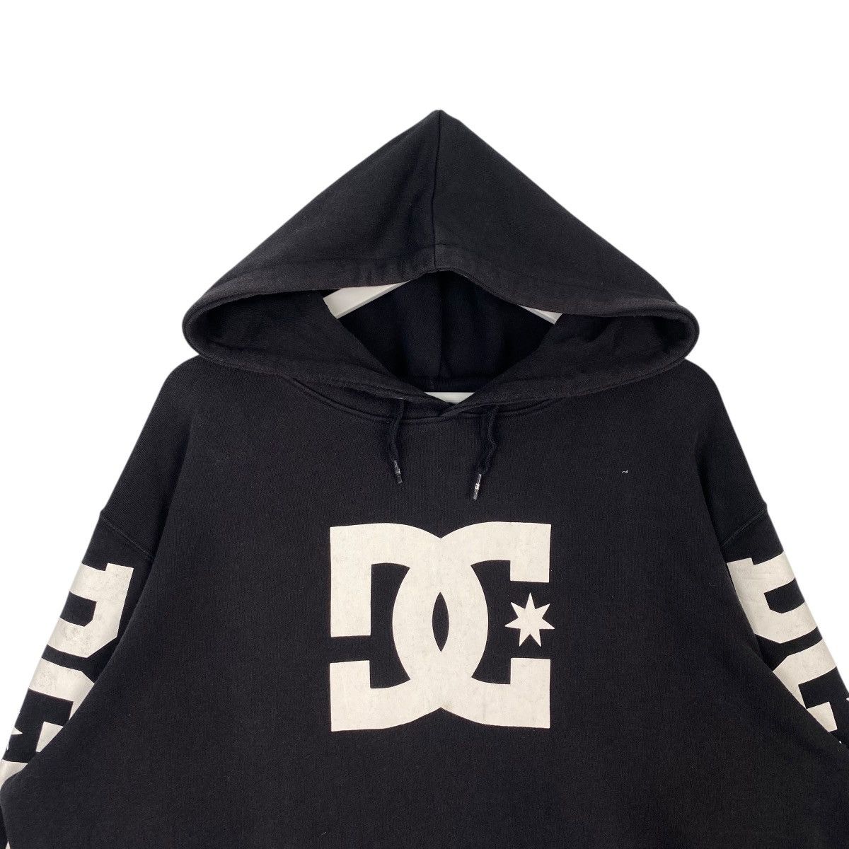 DC × Vintage Vintage DCshoecousa Hoodie Sweater Black Size US XL / EU 56 / 4 - 4 Thumbnail