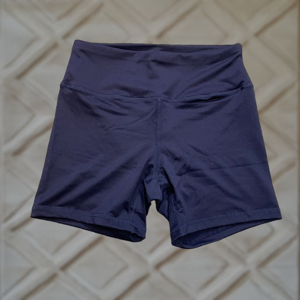 Vintage Unbranded Compression Shorts Medium Navy Blue Active Gym Yoga New Womens Size 32" / US 10 / IT 46 - 1 Thumbnail